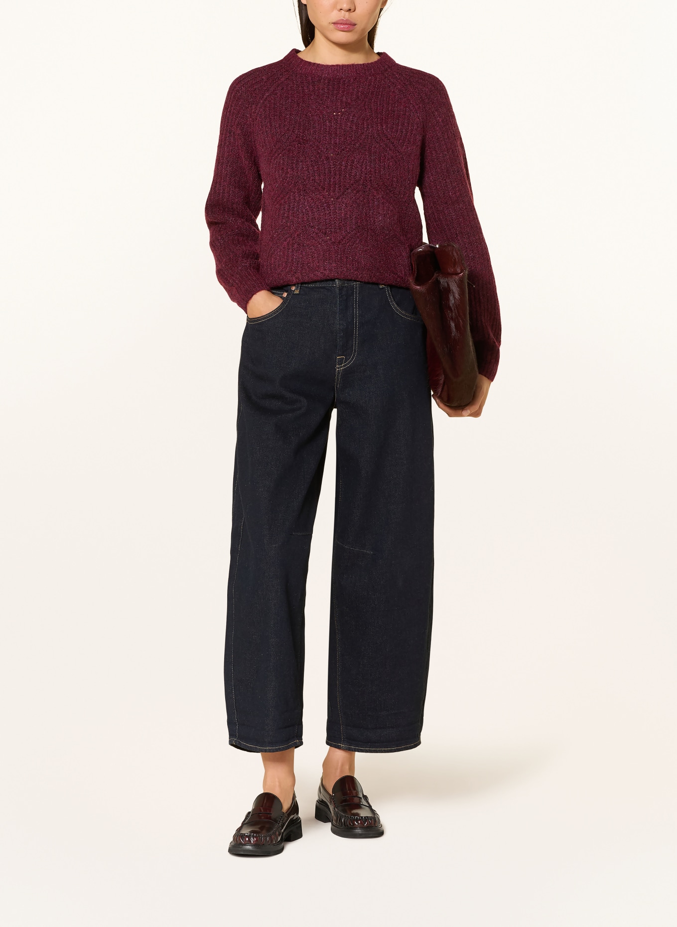 ONLY Pullover: DUNKELROT