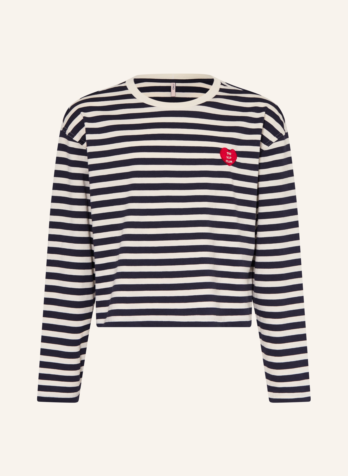 ONLY Longsleeve: DUNKELBLAU / WEISS