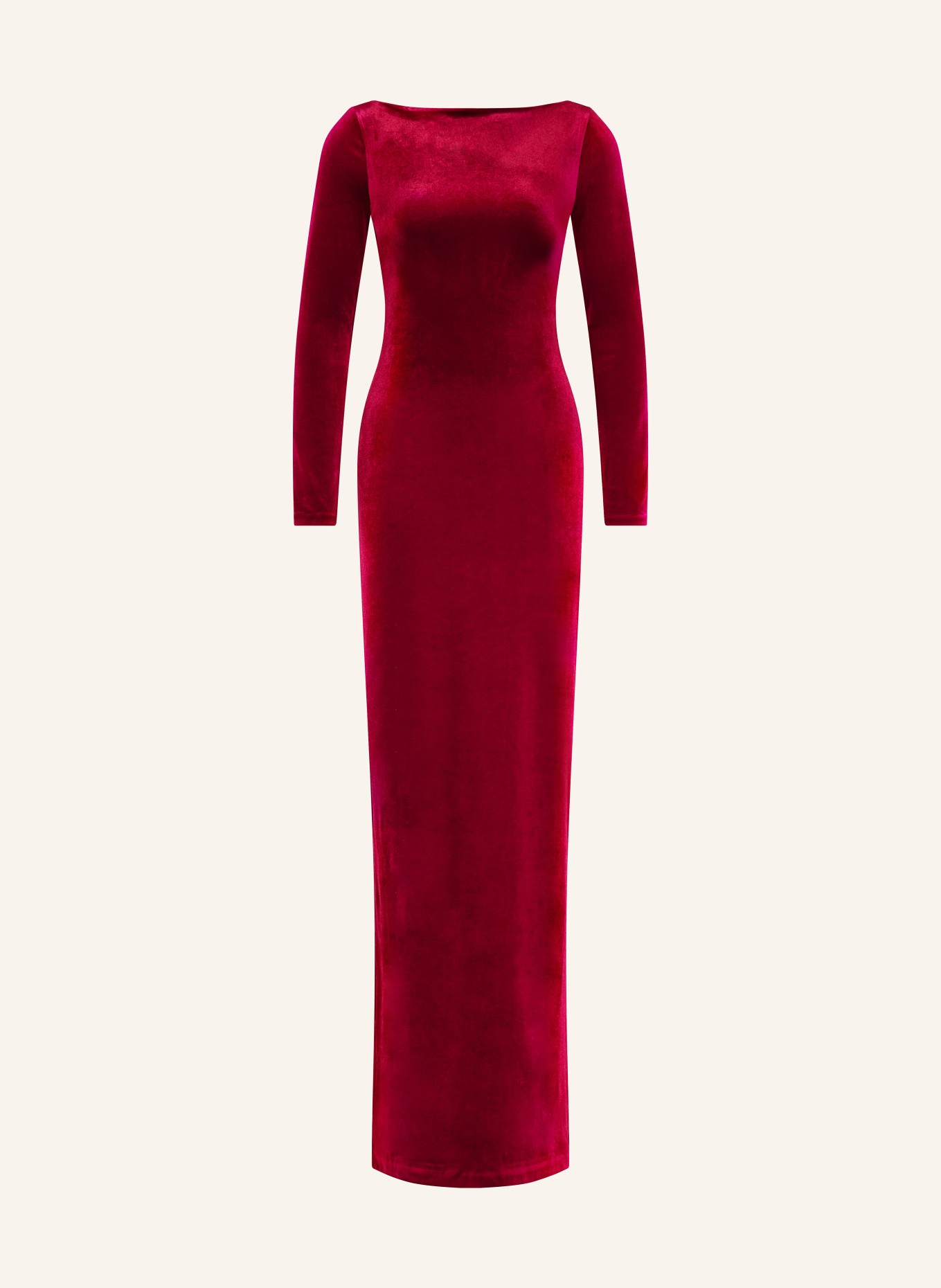RETROFÊTE ALIZEE velvet evening dress: DARK RED