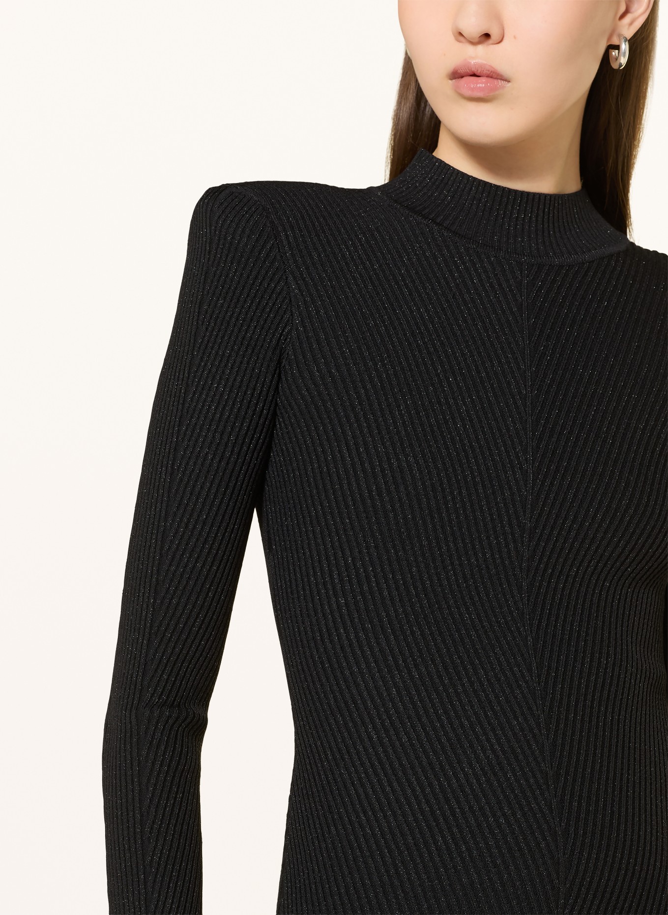 RETROFÊTE SYDONIE dress with flounces: BLACK