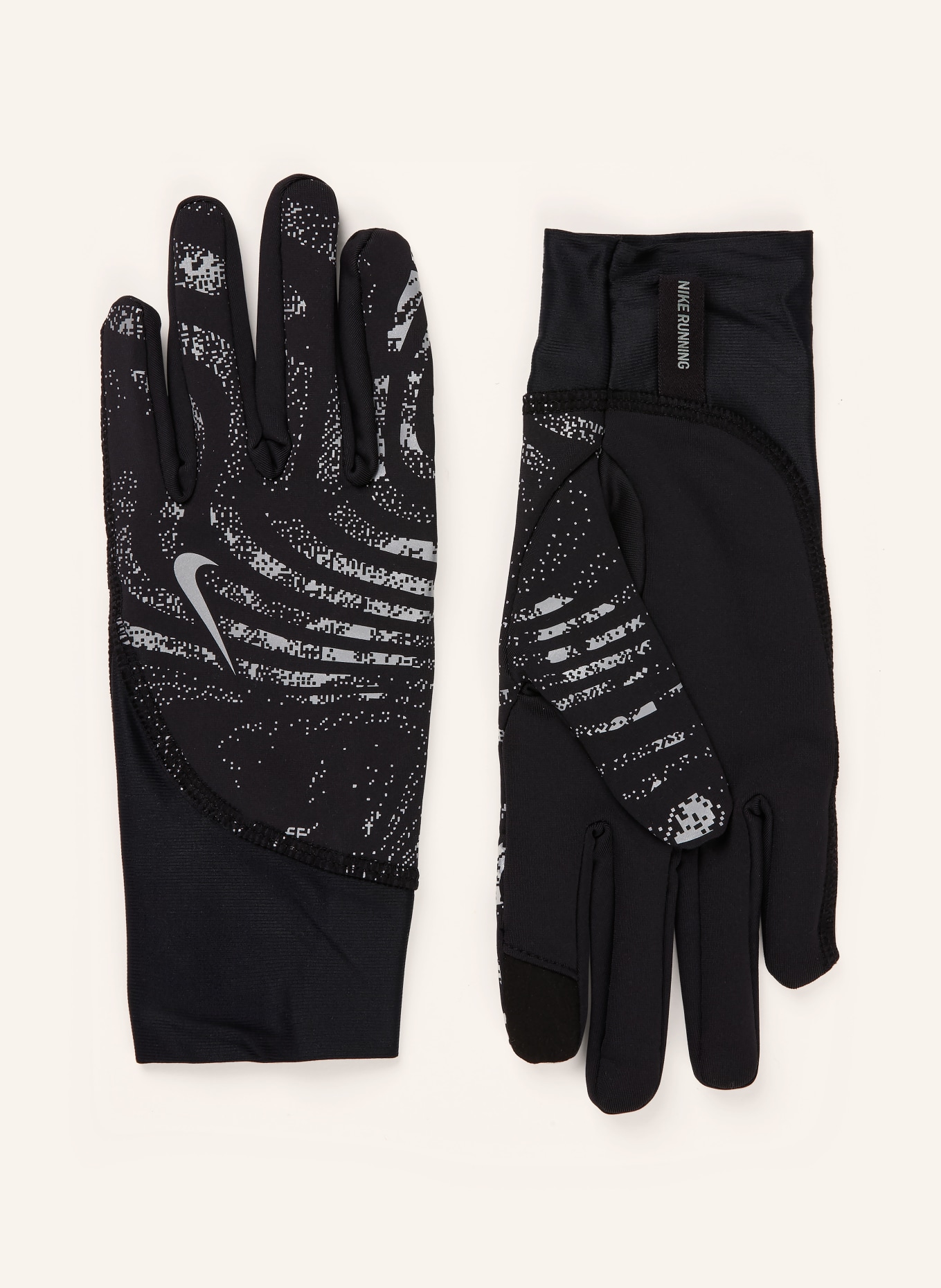 Nike Multisport-Handschuhe PACER MIDWEIGHT RG mit Touchscreen-Funktion: SCHWARZ