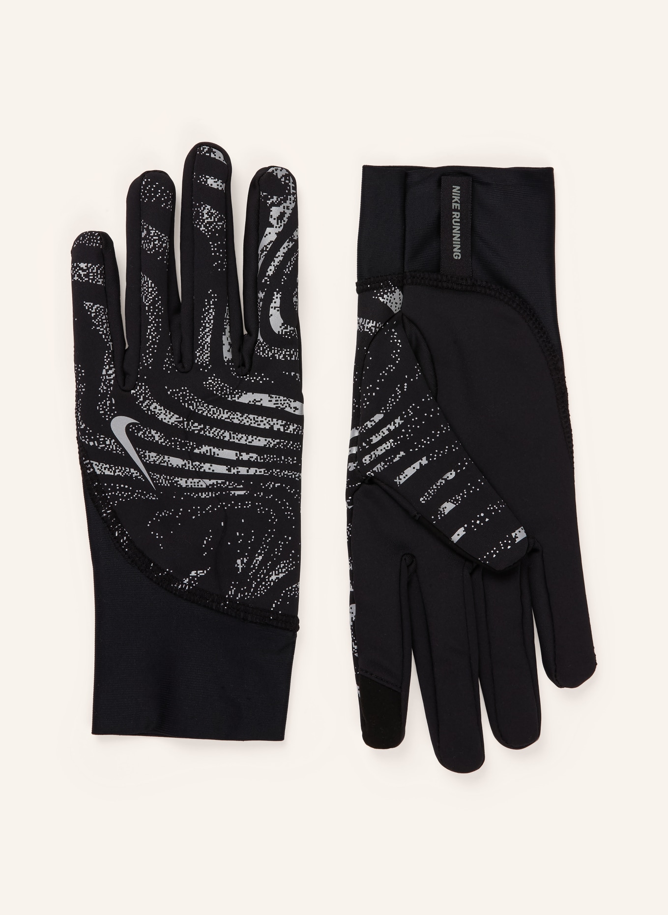 Nike PACER MIDWEIGHT RG multisport gloves with touchscreen functionality: BLACK
