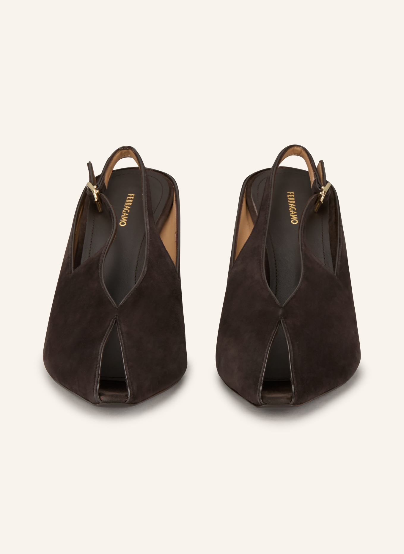 FERRAGAMO klíny: TMAVĚ HNĚDÁ