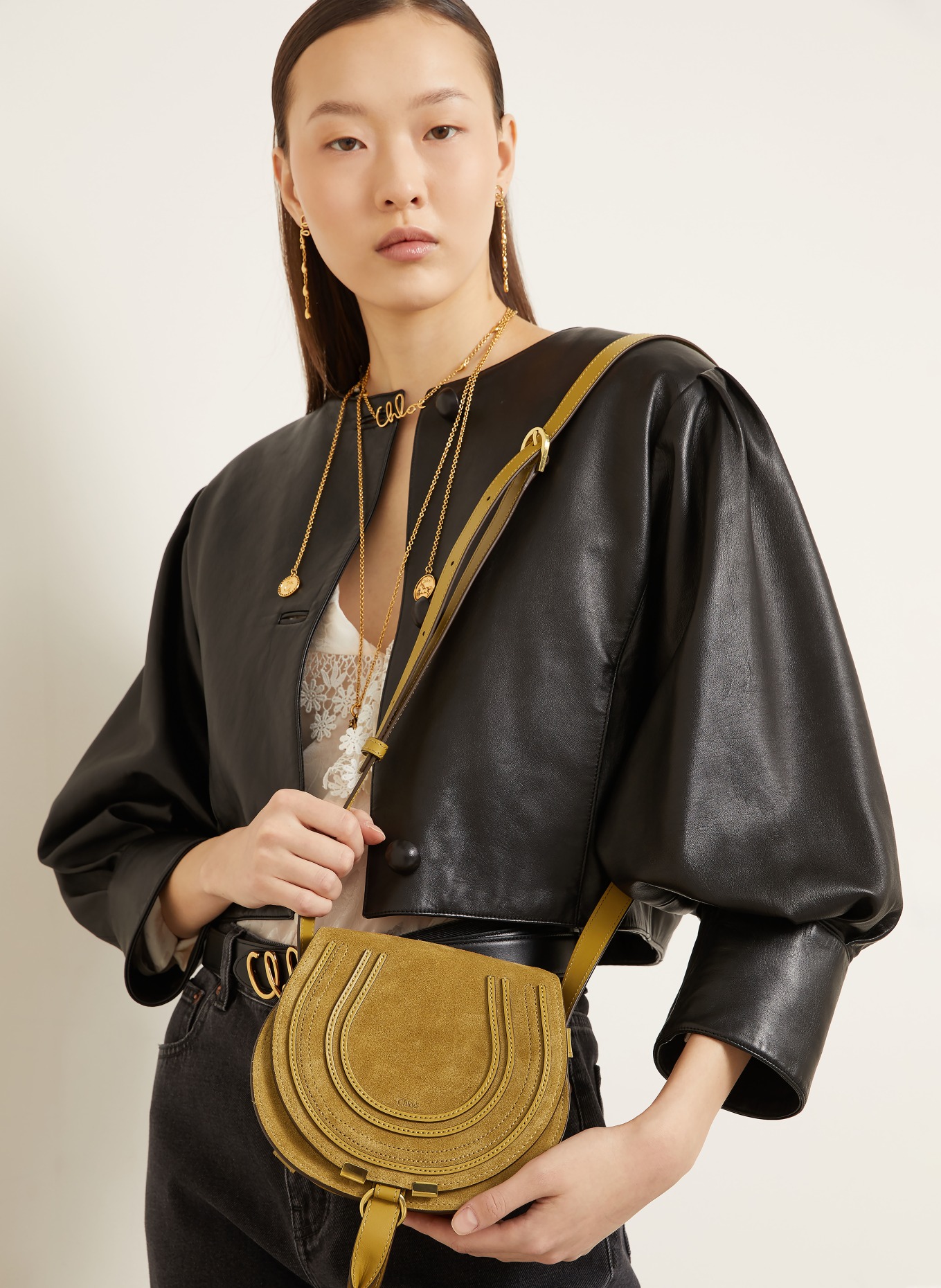 Chloé Crossbody bag MARCIE: GOLD KHAKI