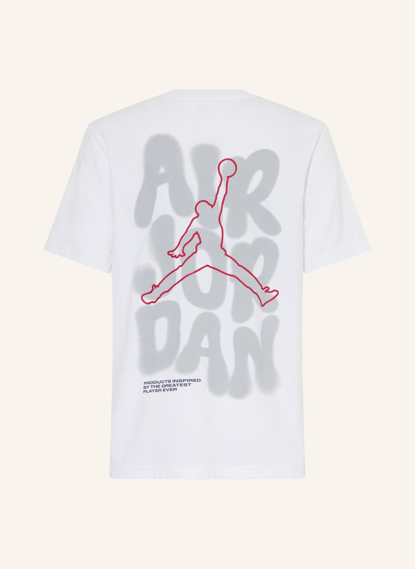 JORDAN JORDAN 23 T-shirt: WHITE / GRAY / DARK RED