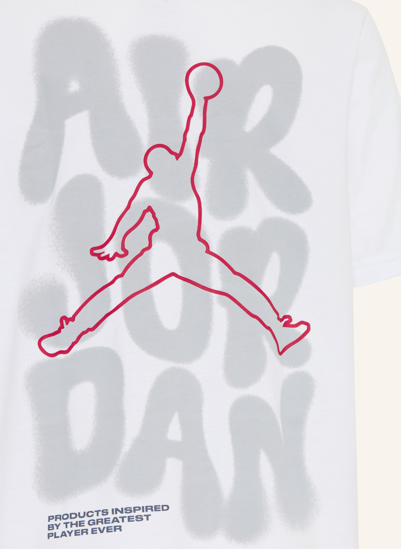 JORDAN JORDAN 23 T-shirt: WHITE / GRAY / DARK RED