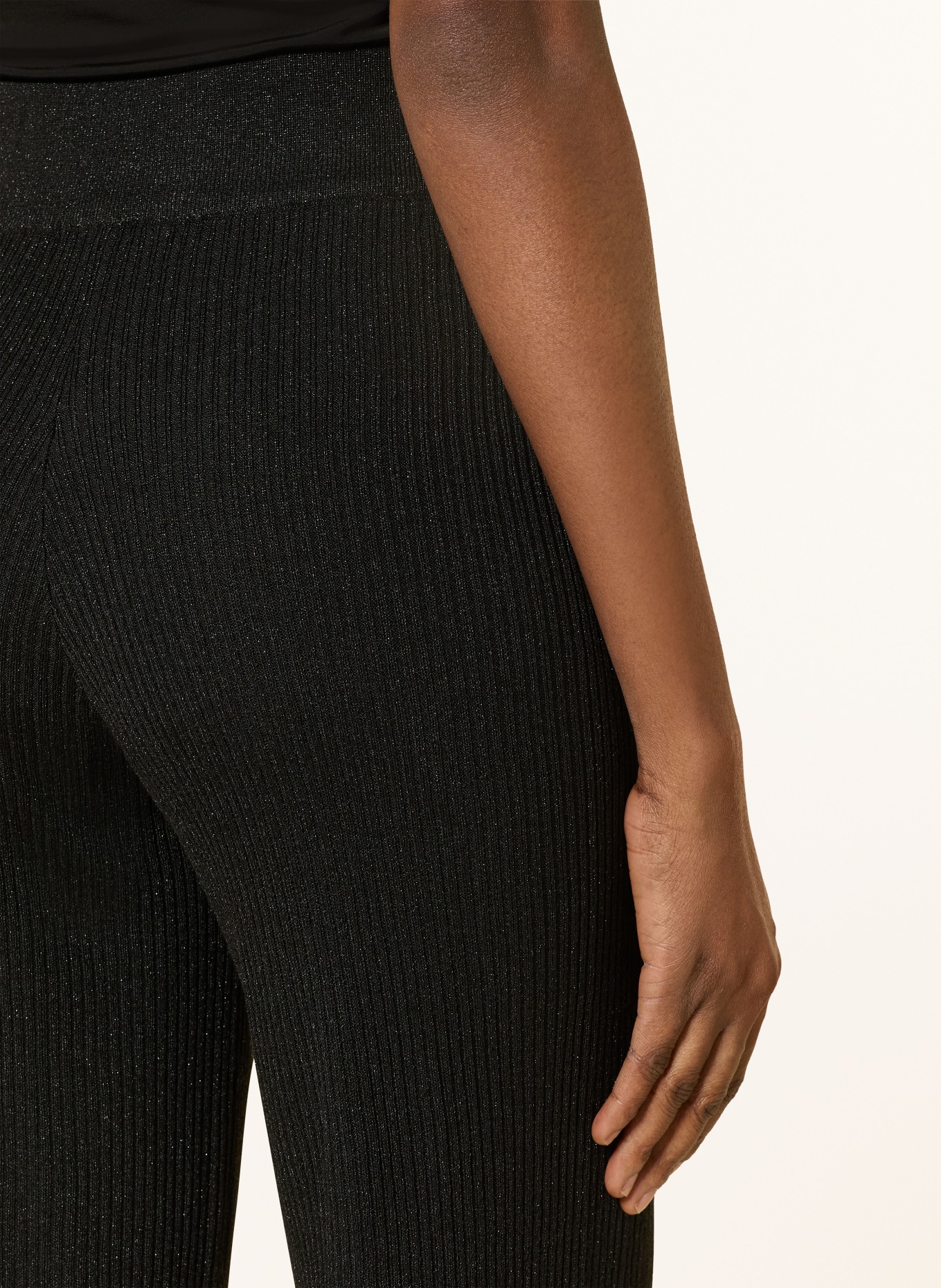 ARMANI EXCHANGE Pantalon en maille avec fil pailleté: NOIR