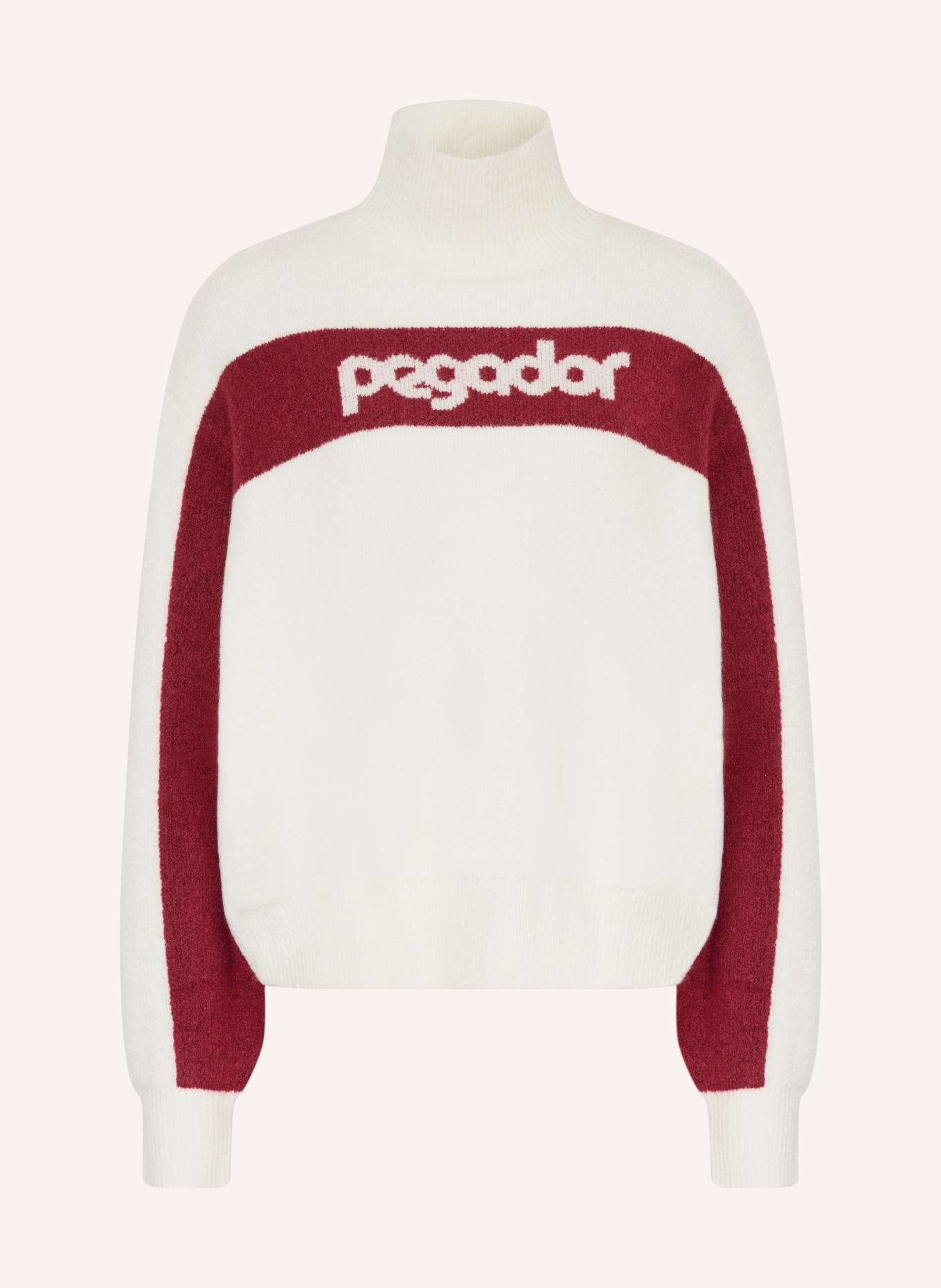 PEGADOR SEGOVIA sweater: ECRU / DARK RED
