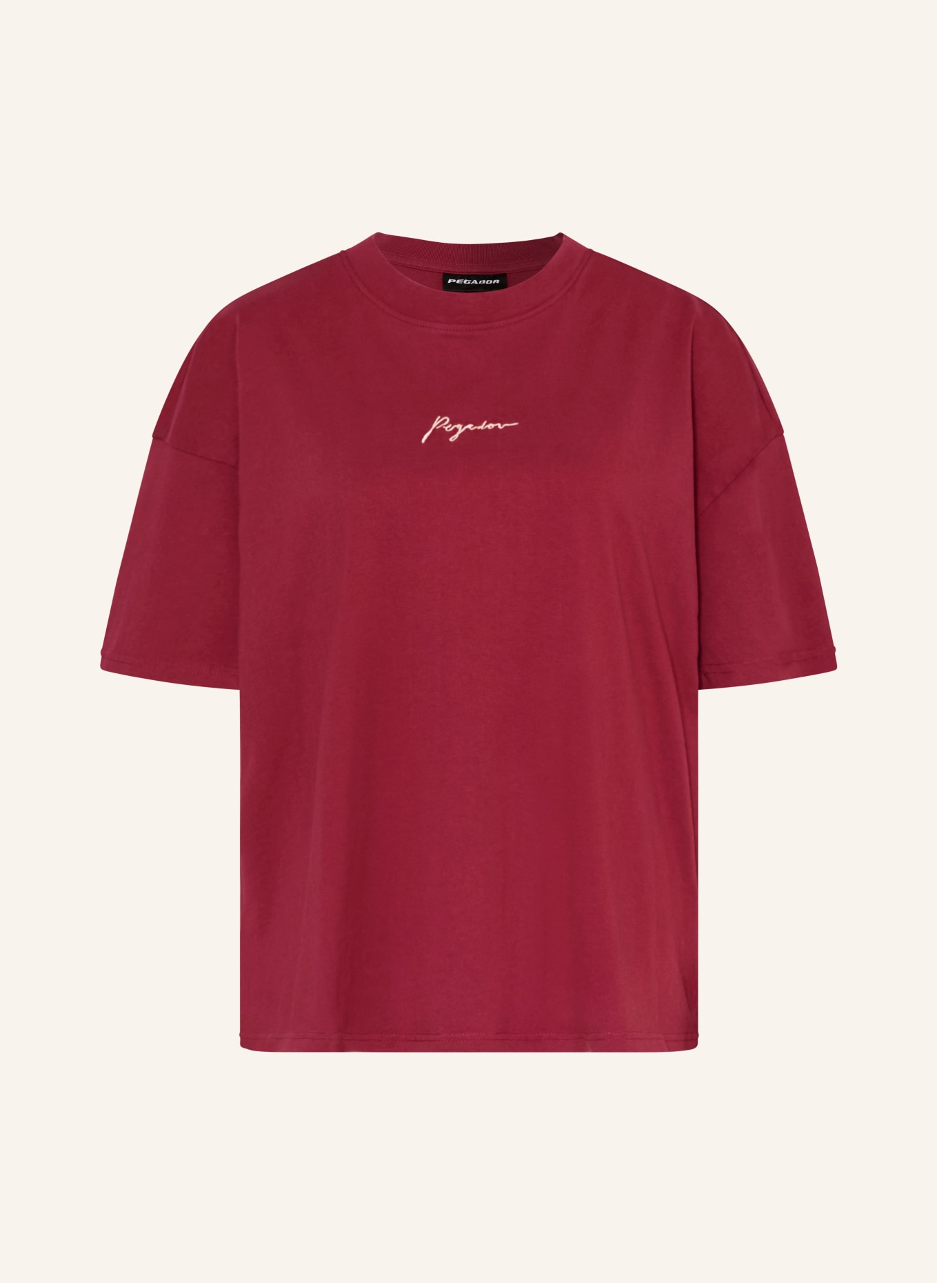 PEGADOR BEJA T-shirt: DARK RED / LIGHT GRAY