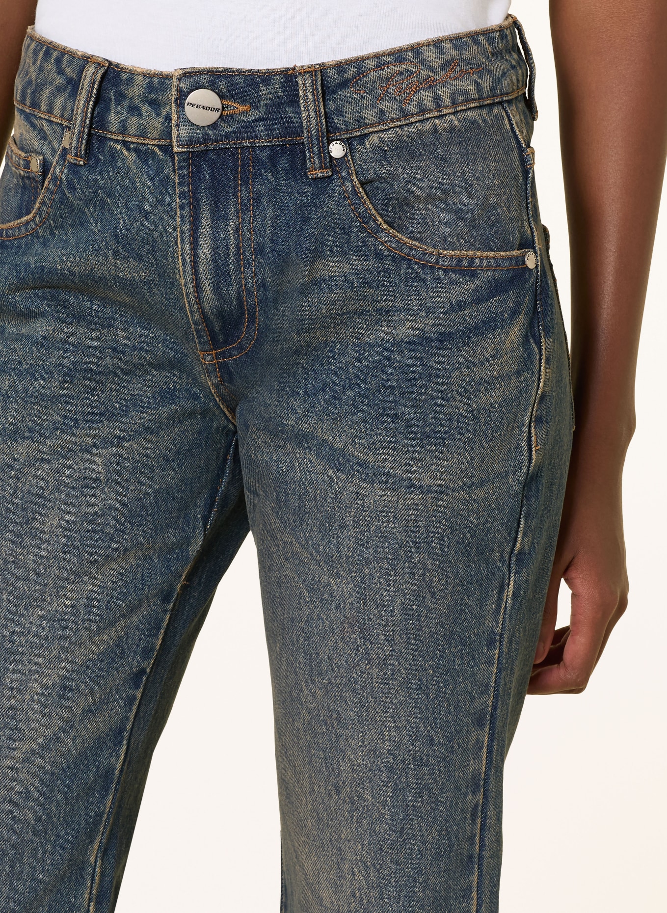 PEGADOR Bootcut jeans VITORA: 643 FADED DARK BLUE