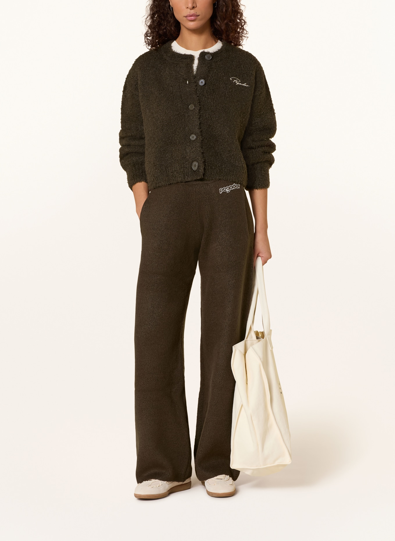 PEGADOR Sweter NIMES: CIEMNOBRĄZOWY