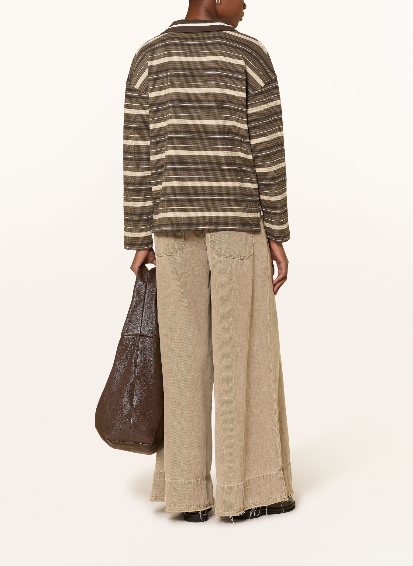 PEGADOR SOFIA piqué polo shirt: KHAKI / CREAM / OLIVE