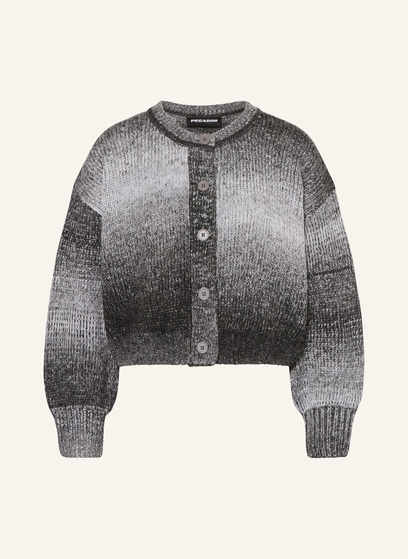 PEGADOR ORADEA cardigan: DARK GRAY / LIGHT GRAY / GRAY