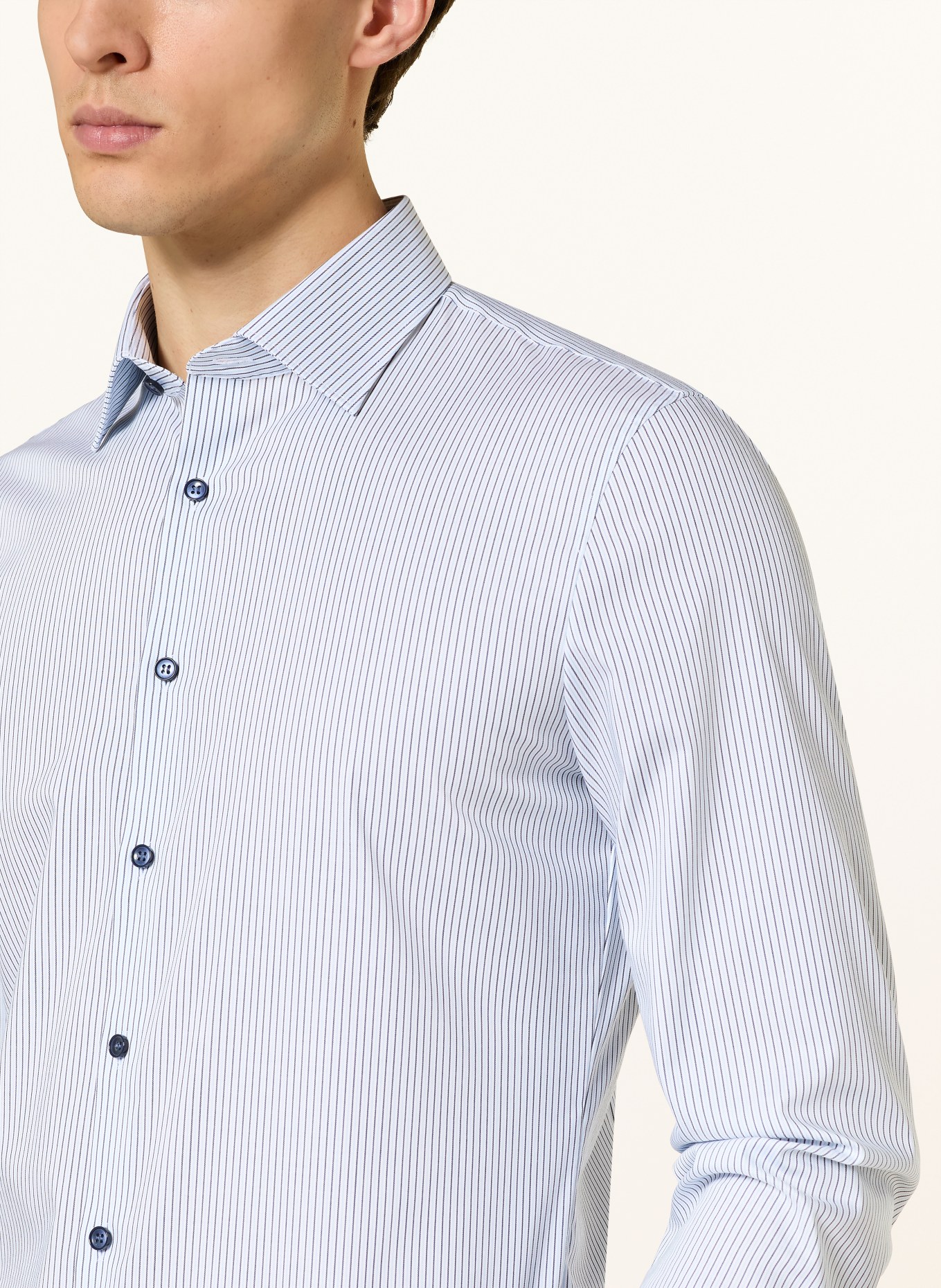 OLYMP Hemd No. Six super slim: WEISS / HELLBLAU / SCHWARZ