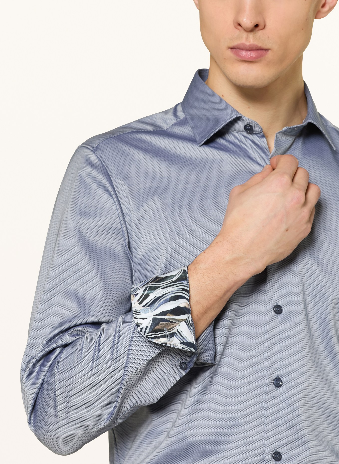 OLYMP Hemd Level Five body fit: BLAUGRAU