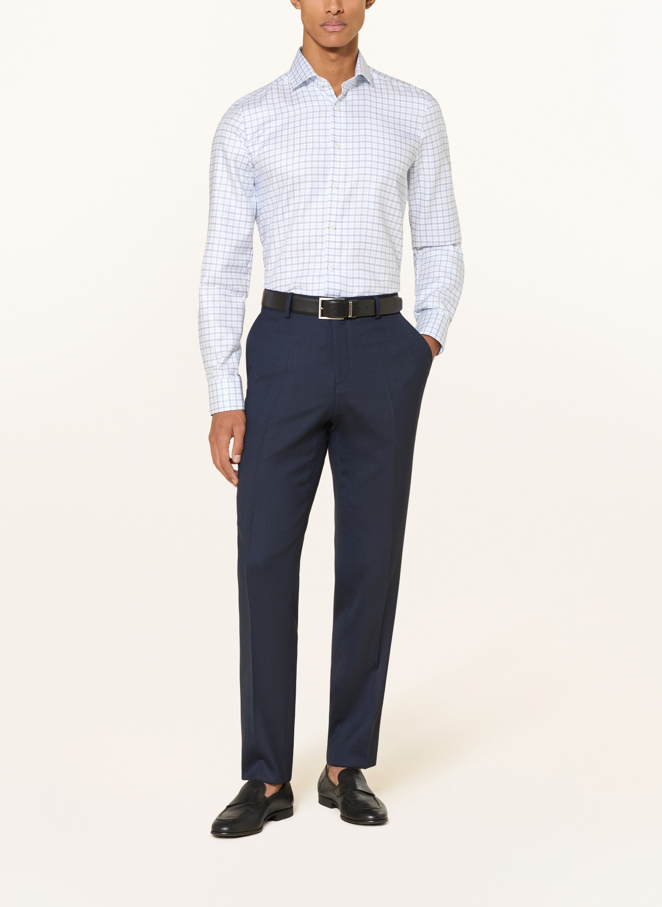 OLYMP Hemd Level Five body fit: WEISS / HELLBLAU / SCHWARZ