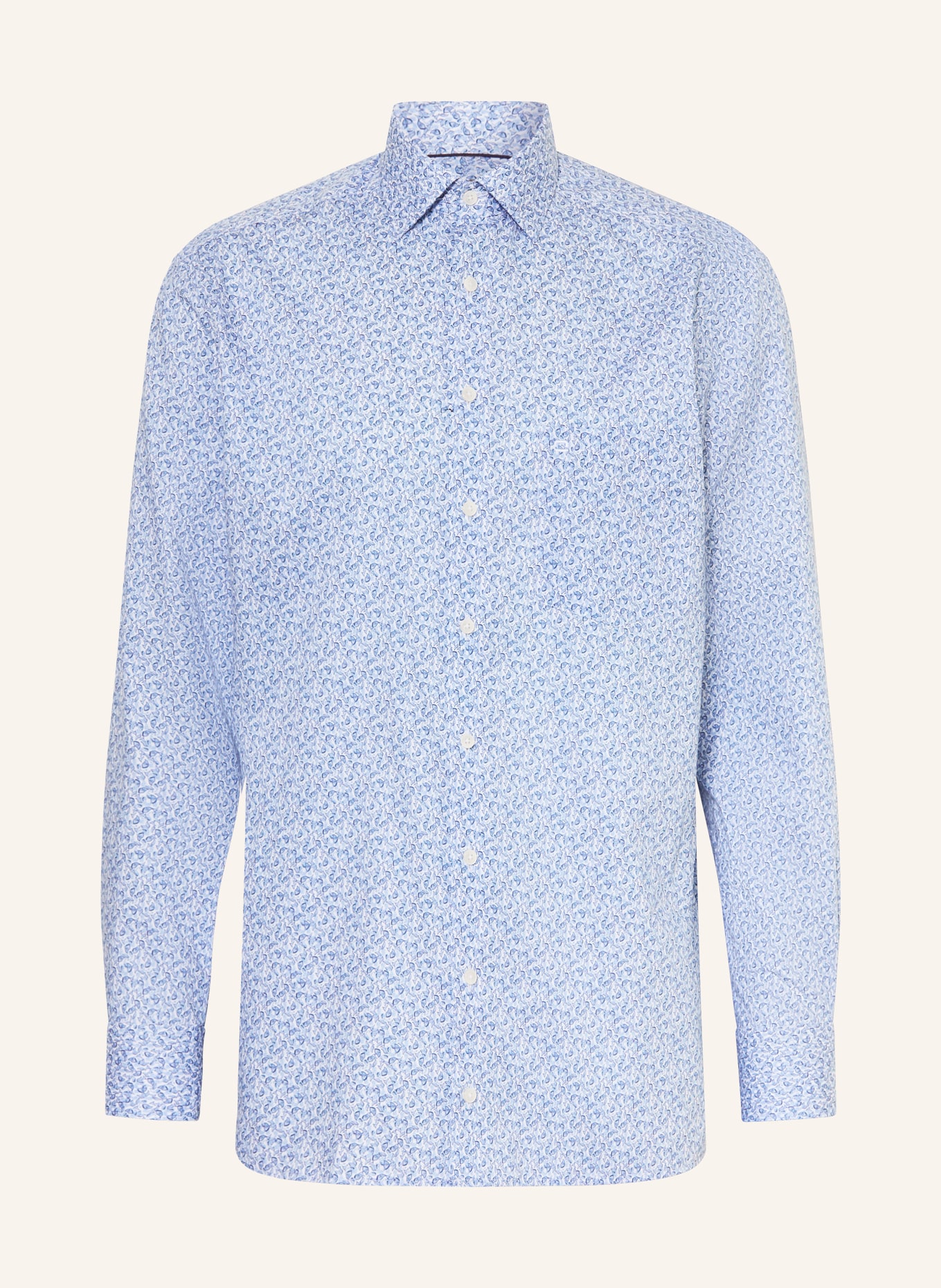 OLYMP Hemd Luxor comfort fit: WEISS / BLAU