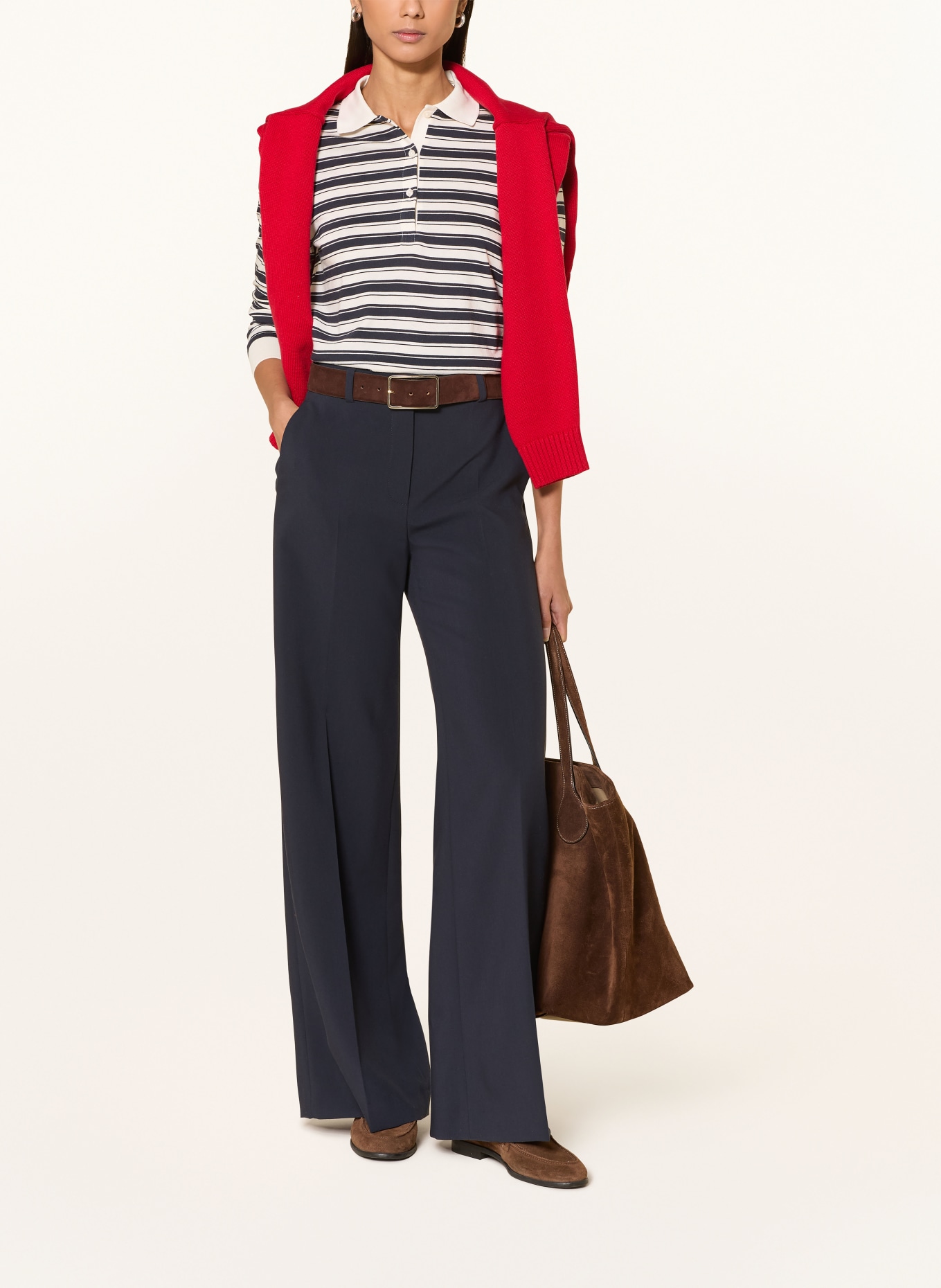 GANT Poloshirt: CREME / DUNKELBLAU