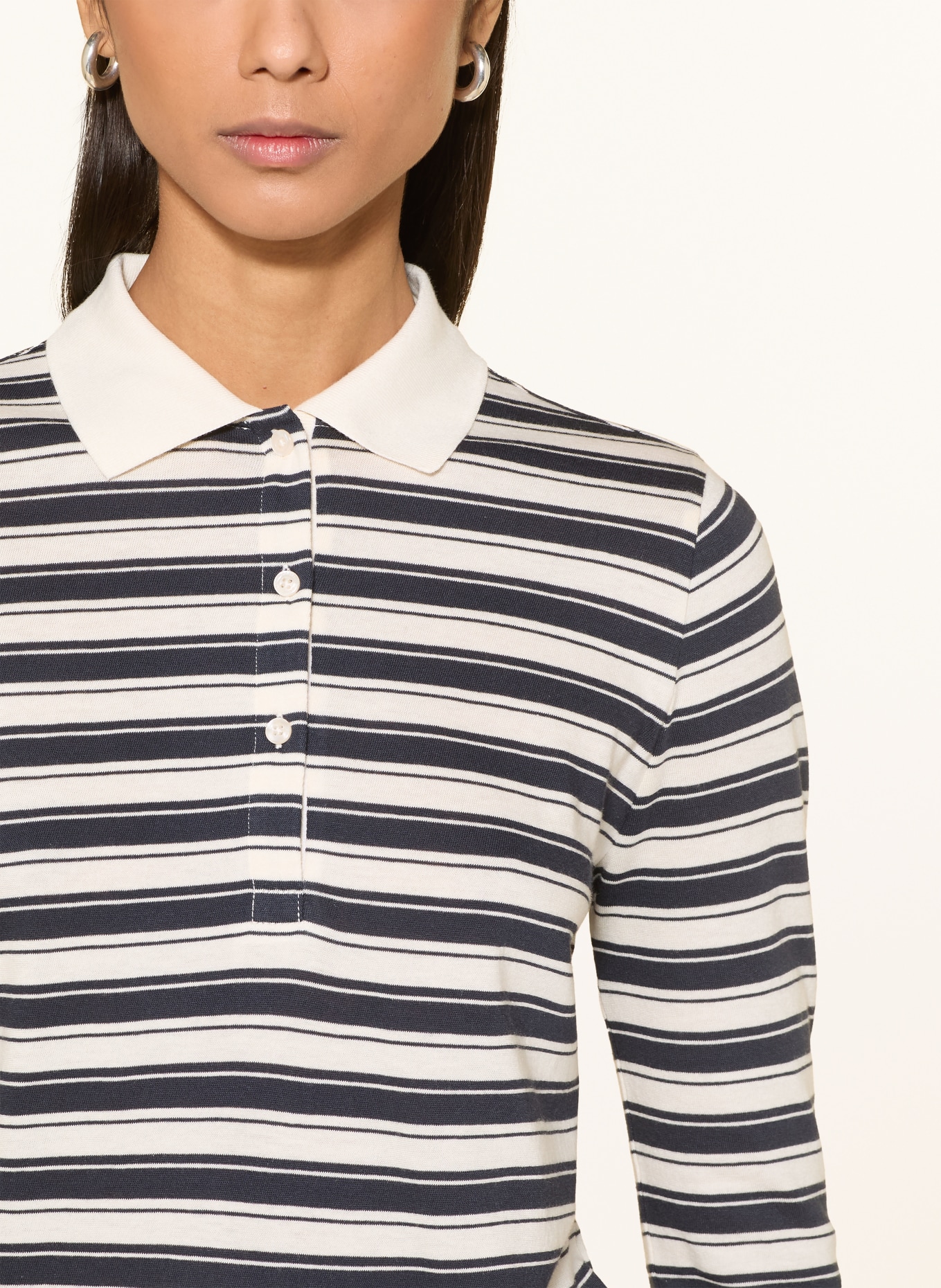GANT Poloshirt: CREME / DUNKELBLAU