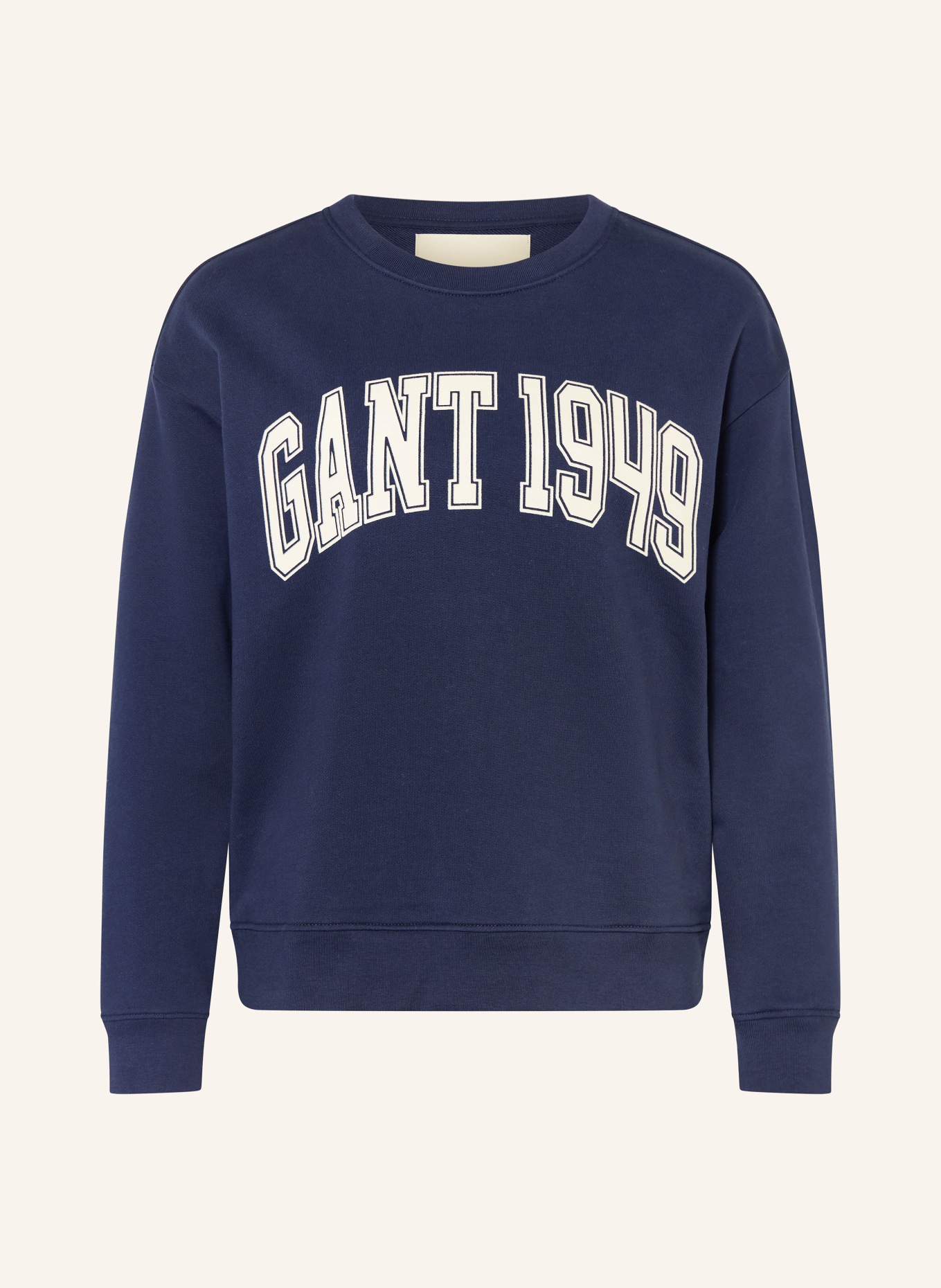 GANT Sweatshirt: DUNKELBLAU / ECRU