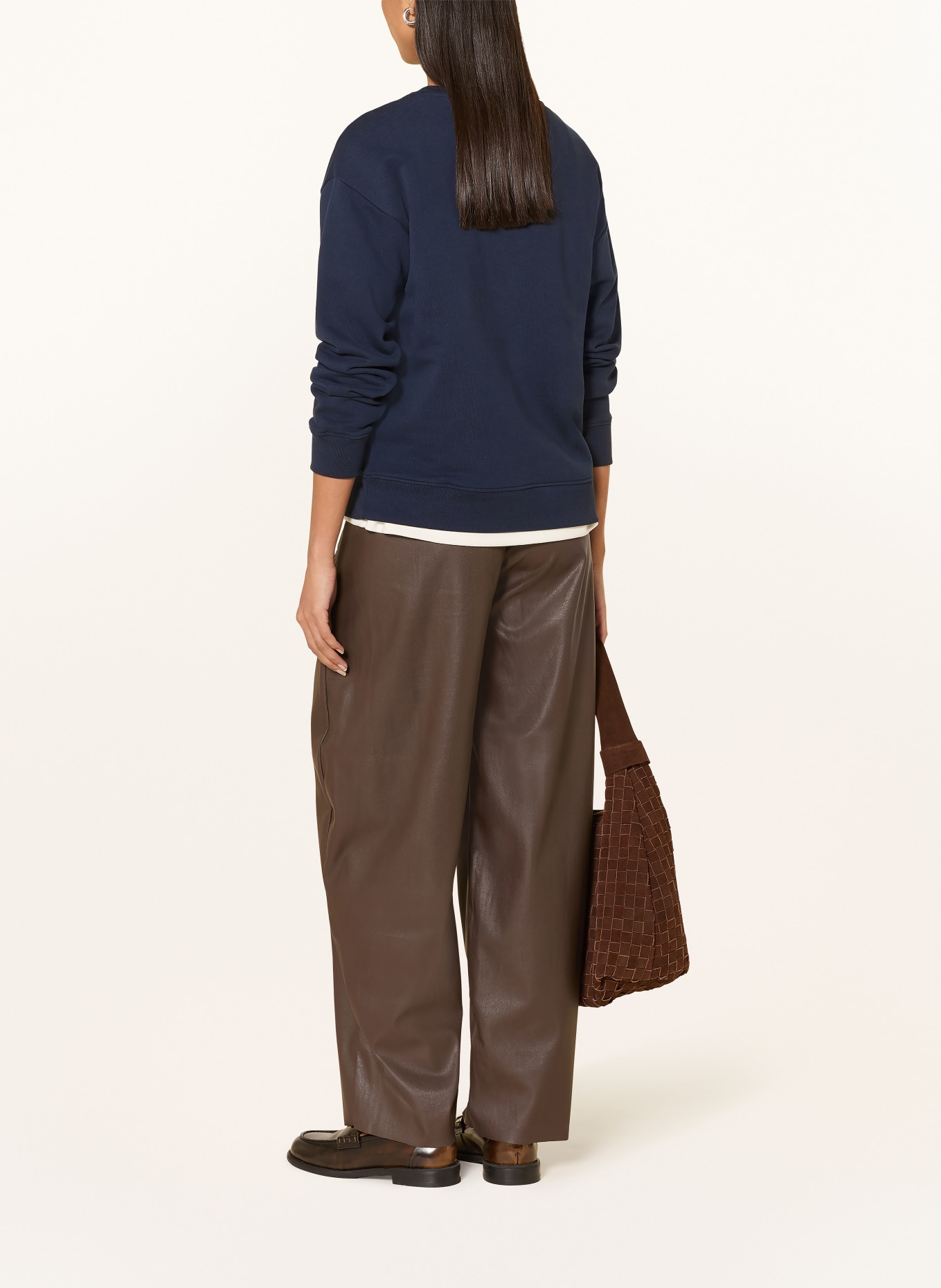 GANT Sweatshirt: DUNKELBLAU / ECRU