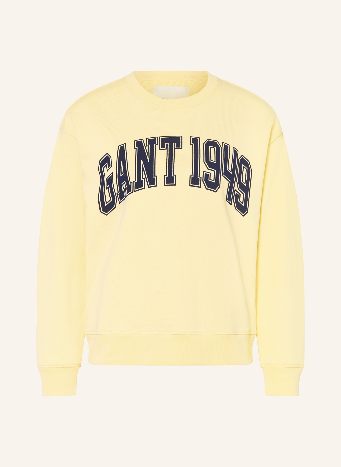 GANT Sweatshirt: GELB / DUNKELBLAU