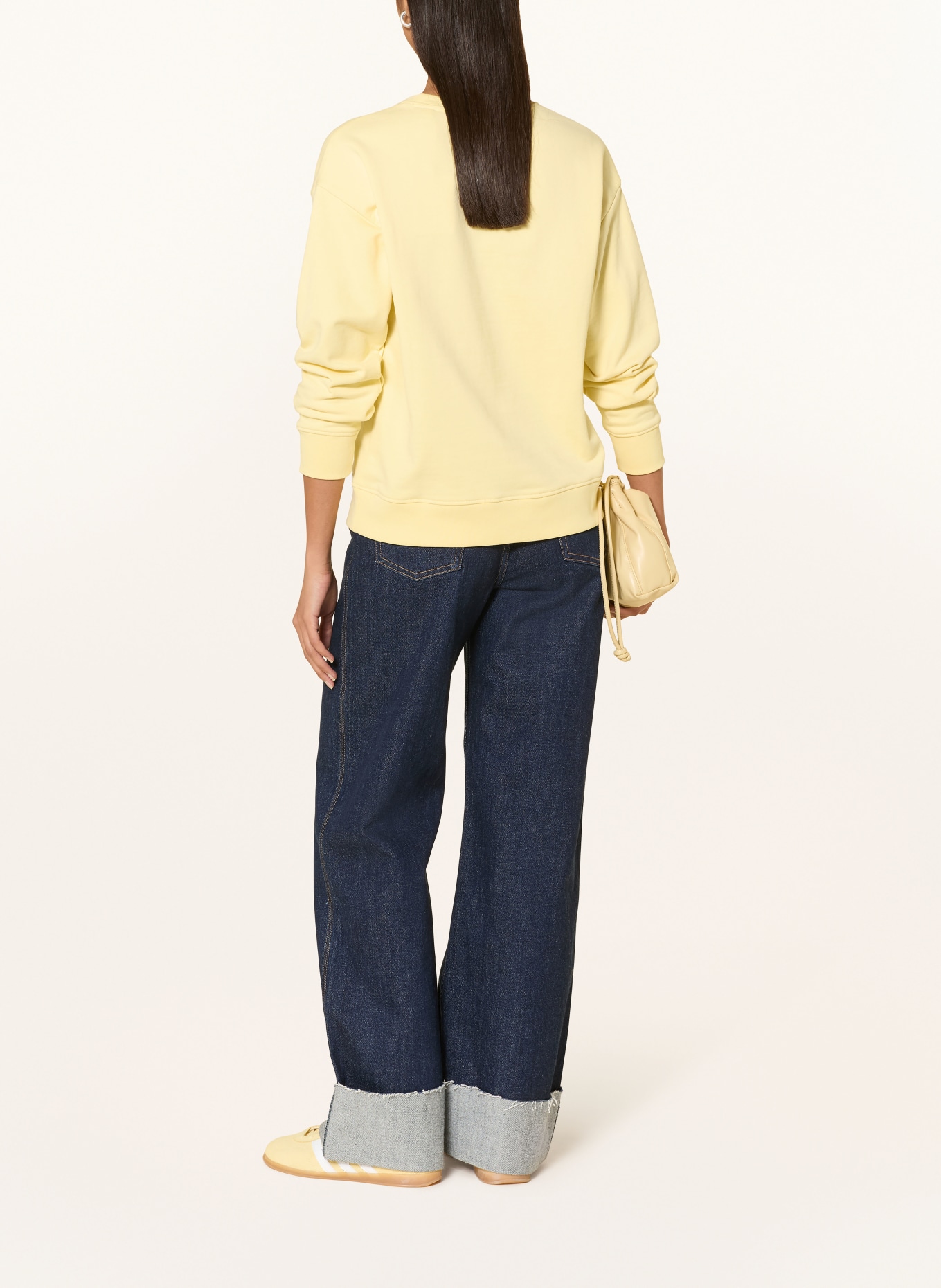 GANT Sweatshirt: GELB / DUNKELBLAU