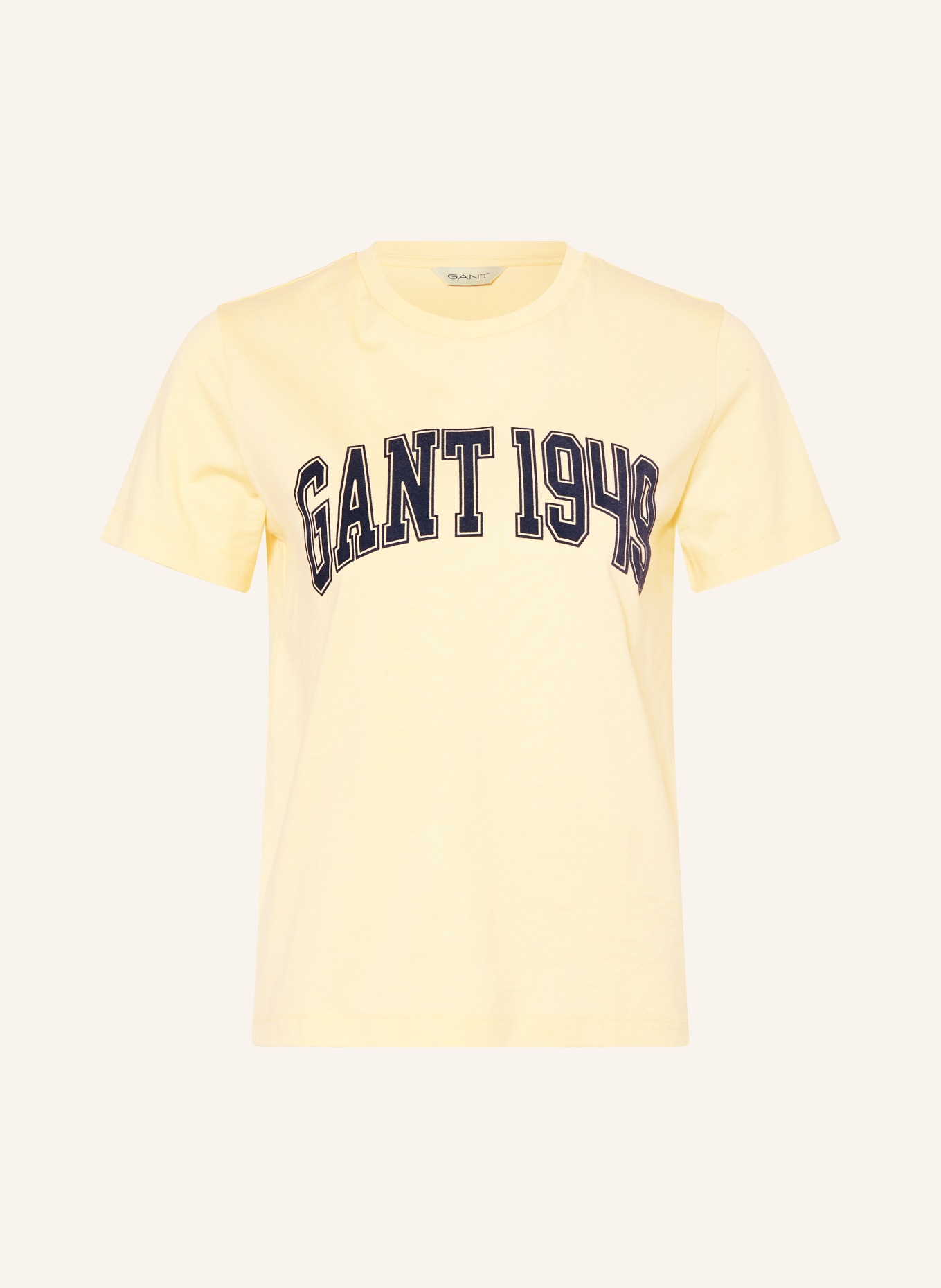 GANT tričko: ŽLUTÁ / TMAVĚ MODRÁ