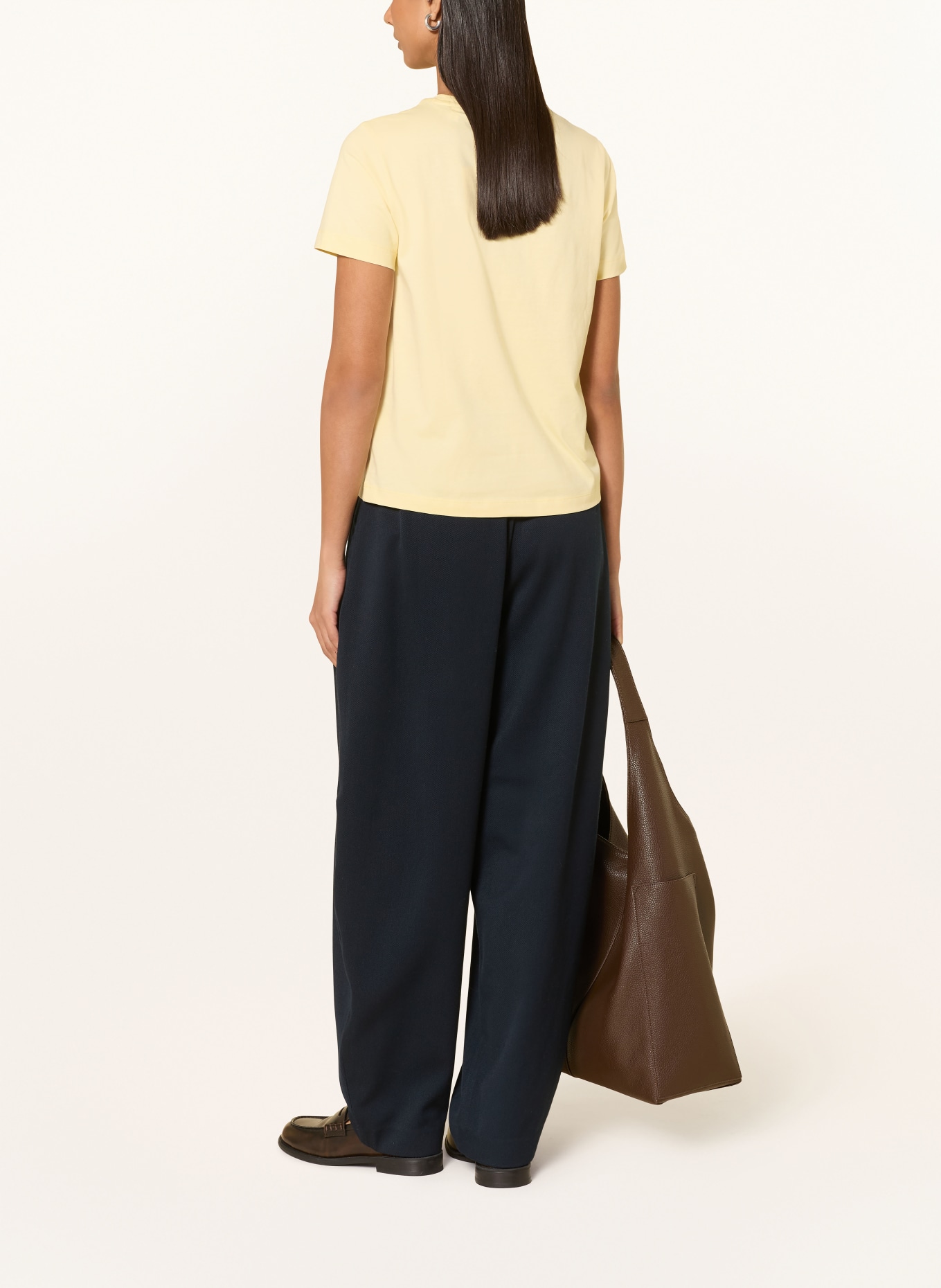 GANT tričko: ŽLUTÁ / TMAVĚ MODRÁ