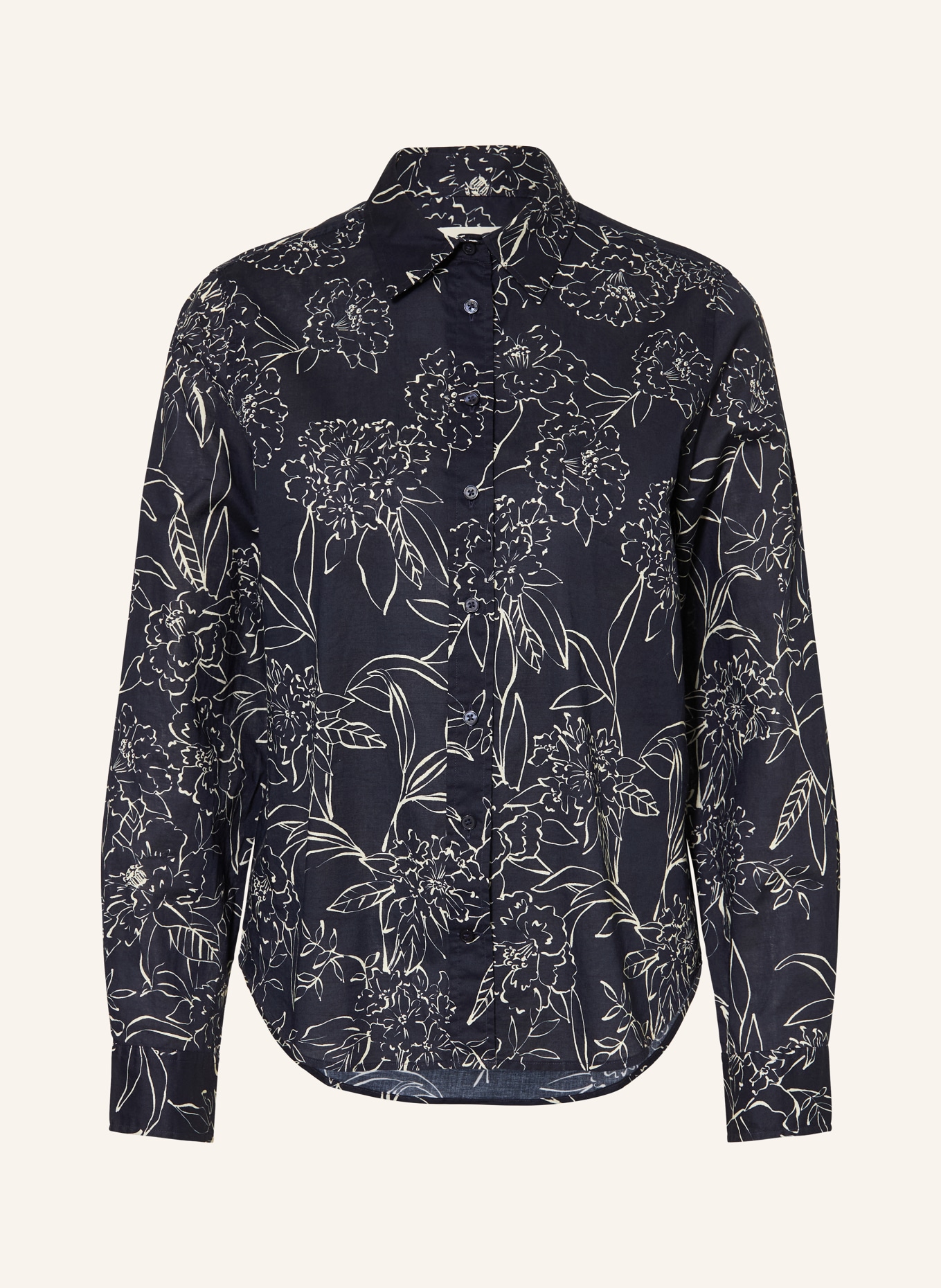 GANT shirt blouse: DARK BLUE / ECRU