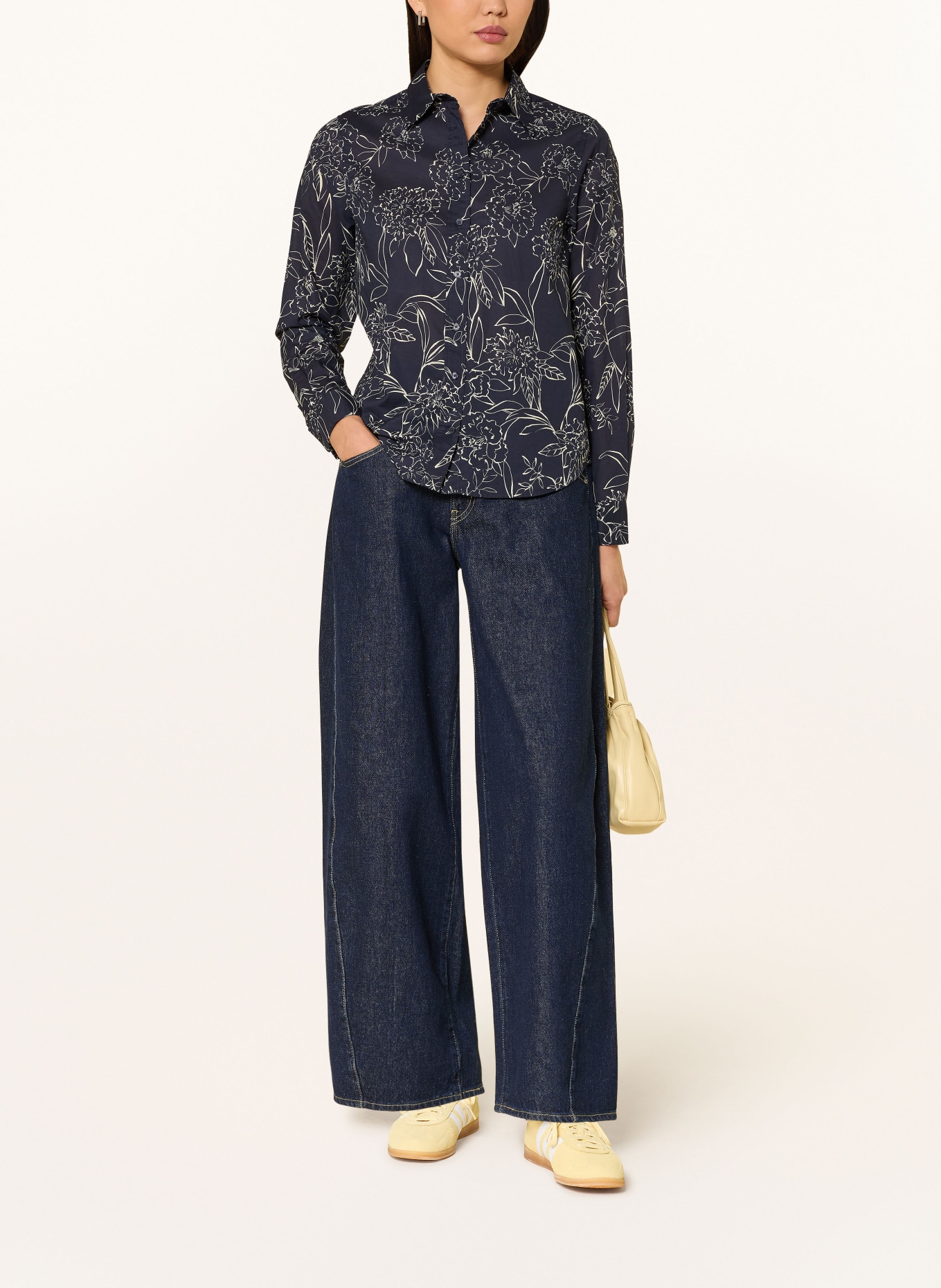 GANT shirt blouse: DARK BLUE / ECRU