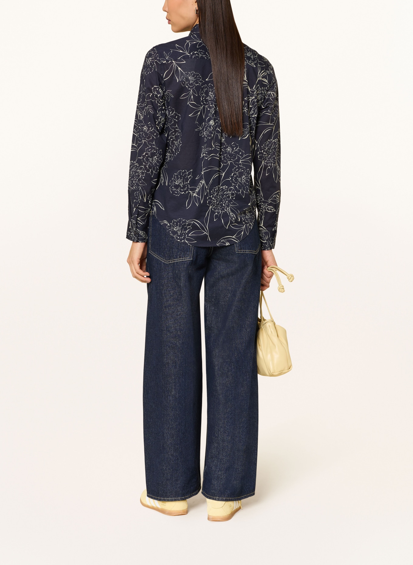 GANT shirt blouse: DARK BLUE / ECRU
