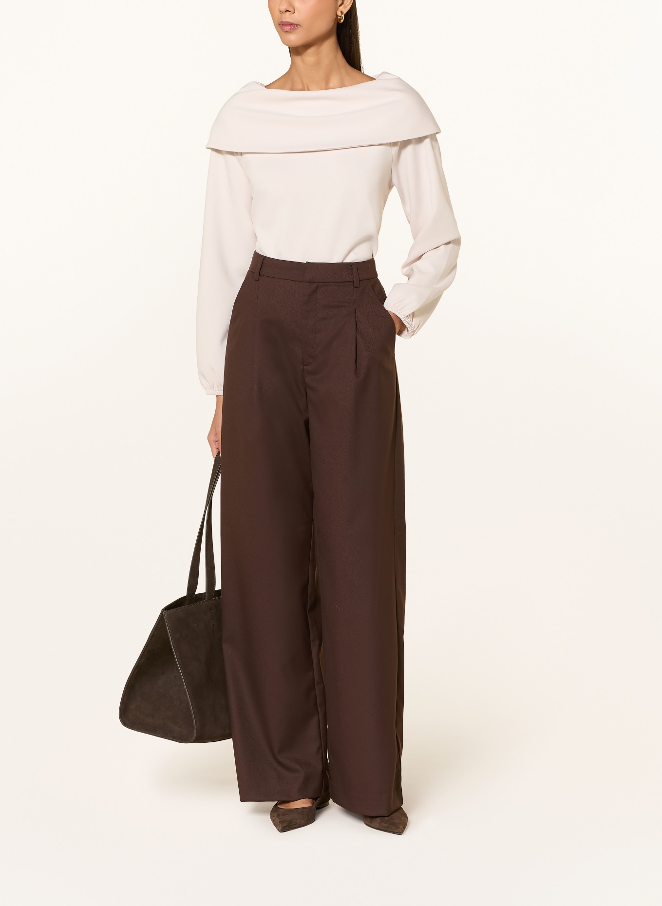 monari Off-shoulder blouse made from jersey: CREAM