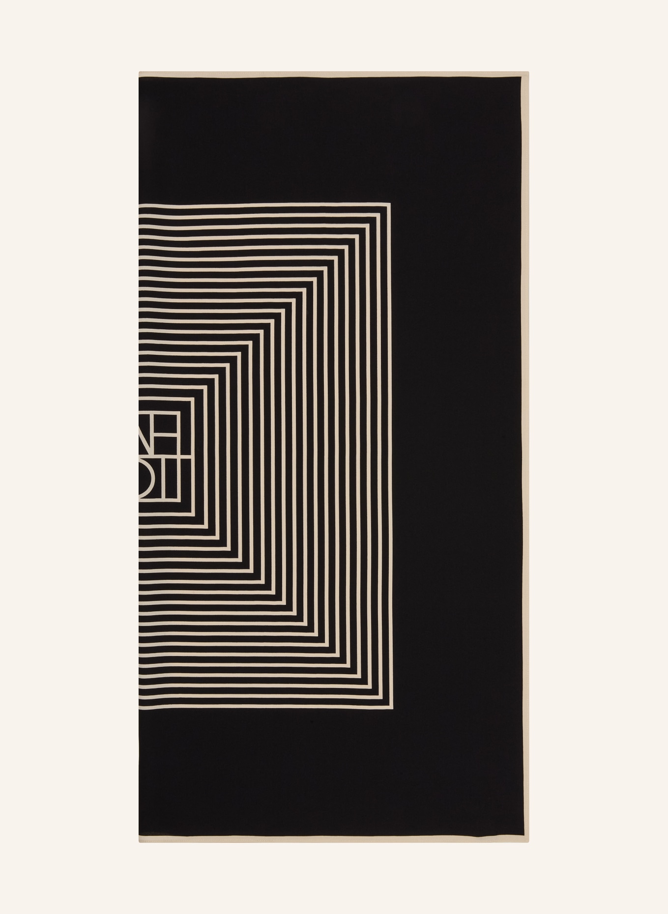 TOTEME Seidentuch: SCHWARZ / HELLGRAU