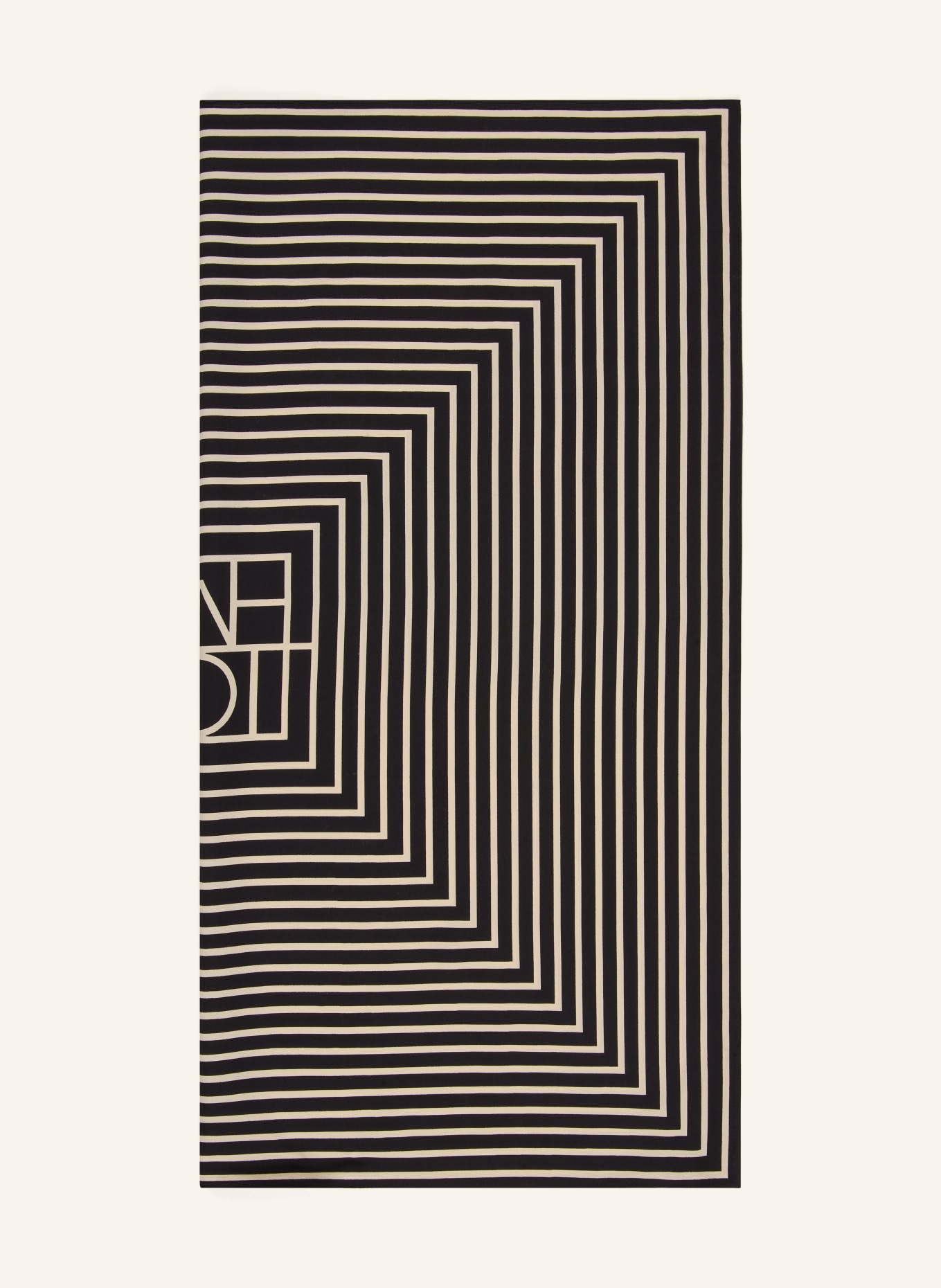 TOTEME Hedvábný šátek: ČERNÁ / BÉŽOVÁ