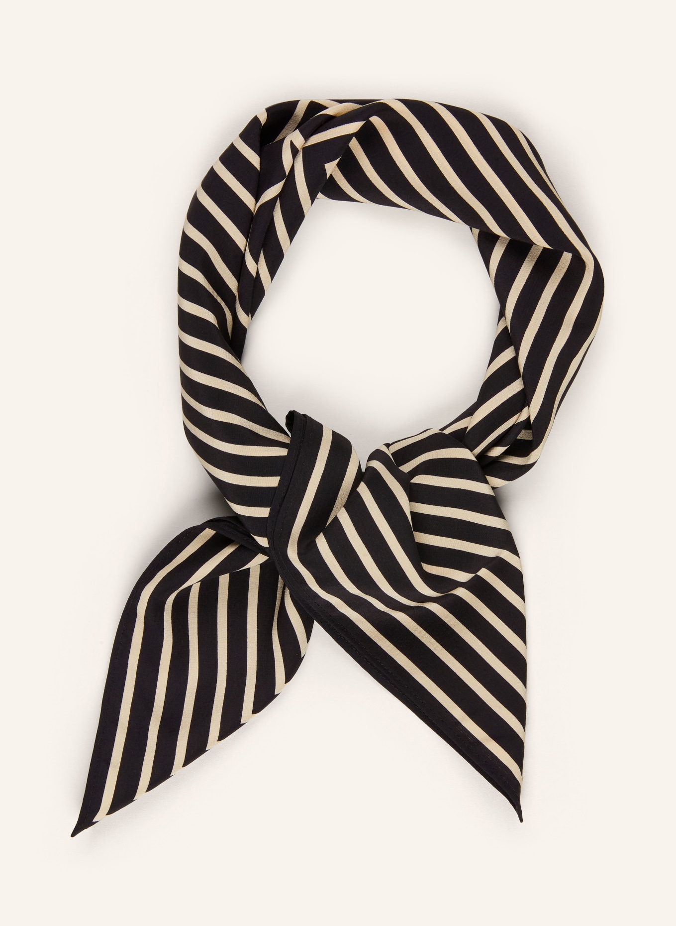 TOTEME Hedvábný šátek: ČERNÁ / BÉŽOVÁ