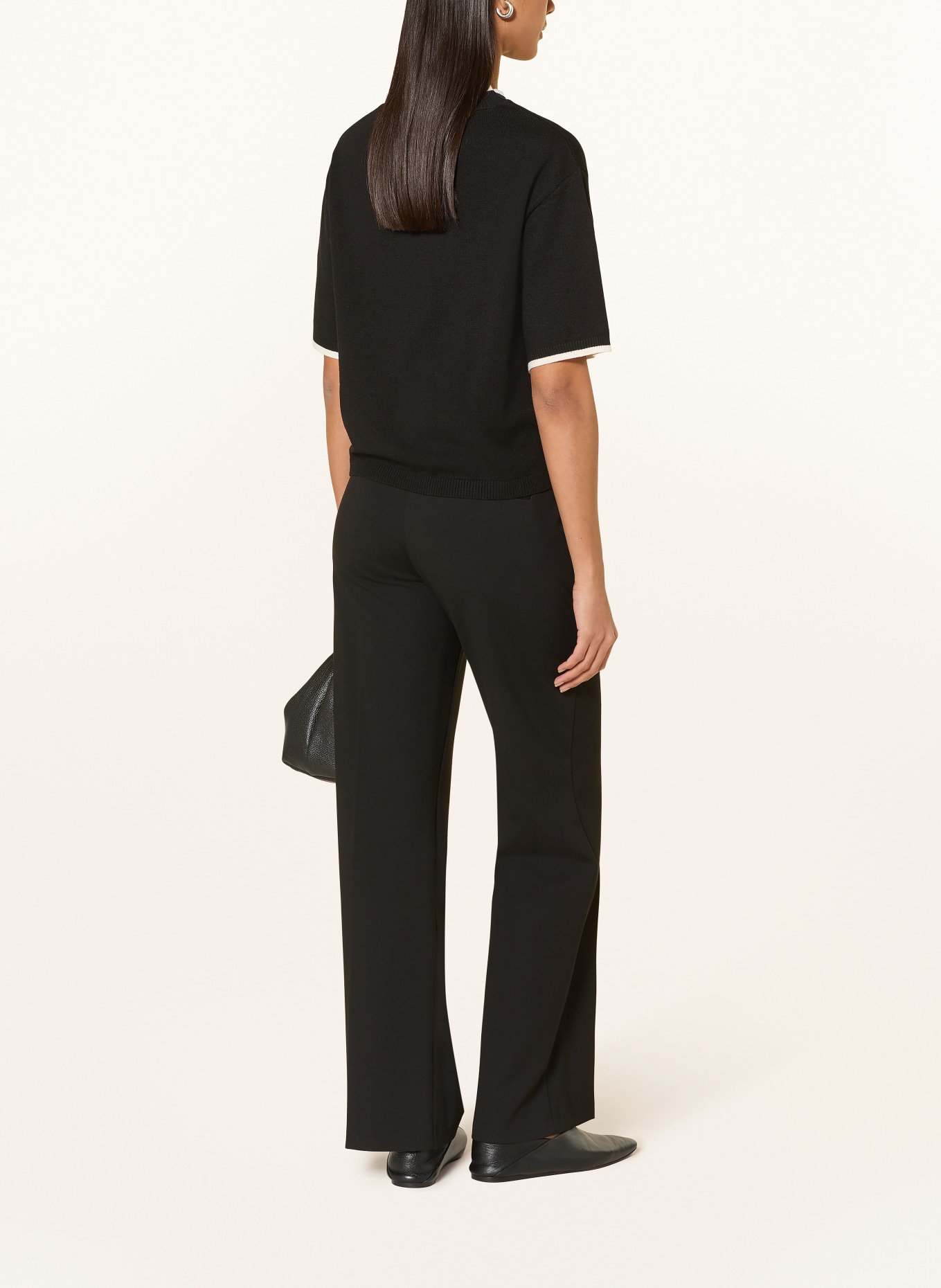 MORE & MORE gebreide trui: ZWART