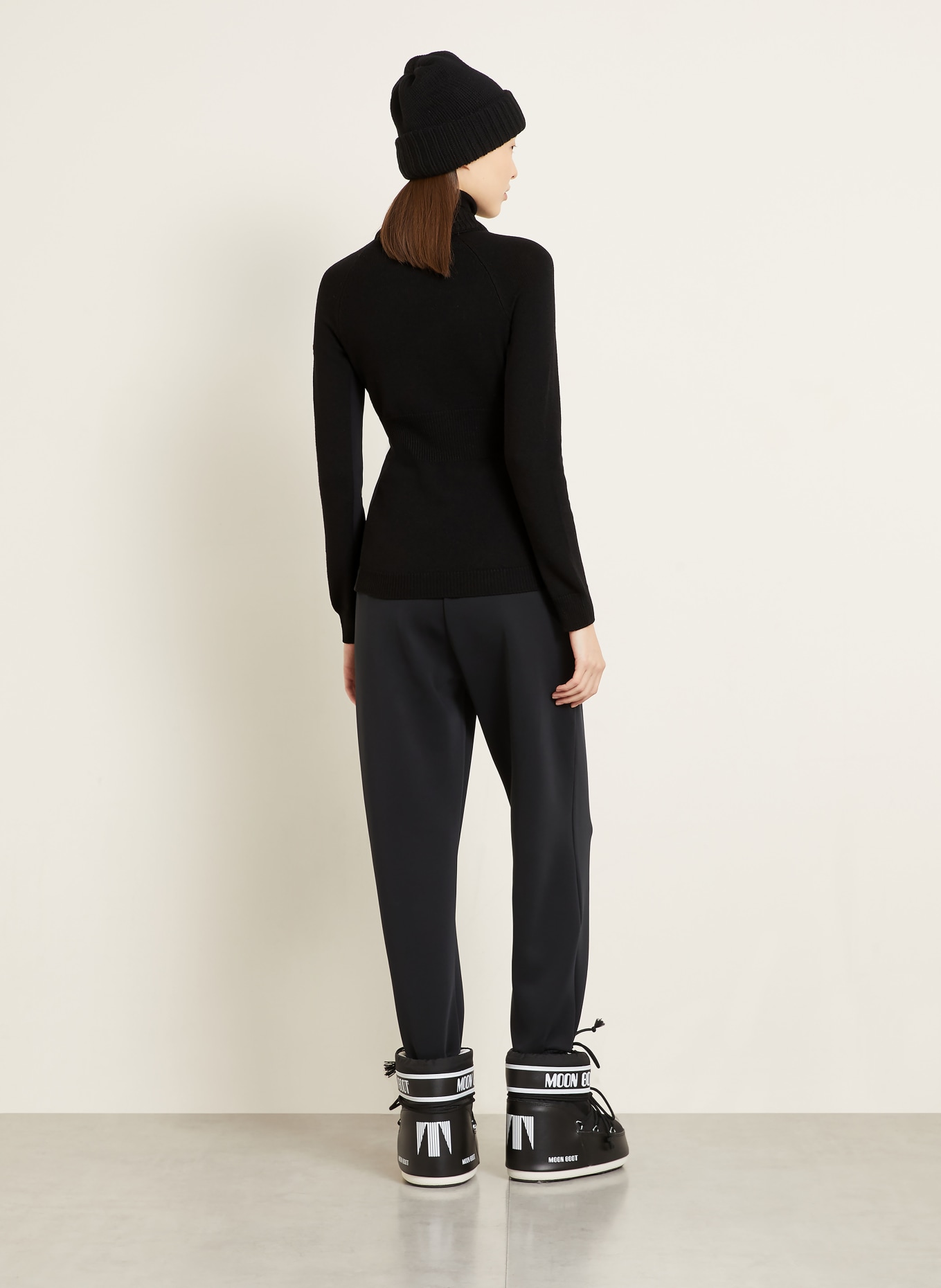 MONCLER GRENOBLE turtleneck sweater: BLACK