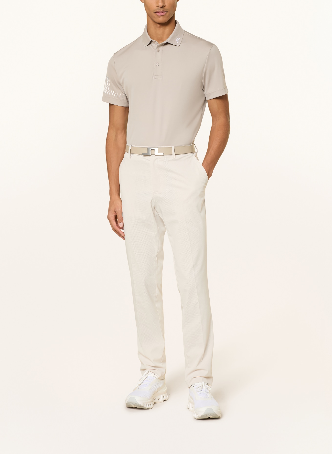 J.LINDEBERG Funkcjonalna koszulka polo: BEŻOWY