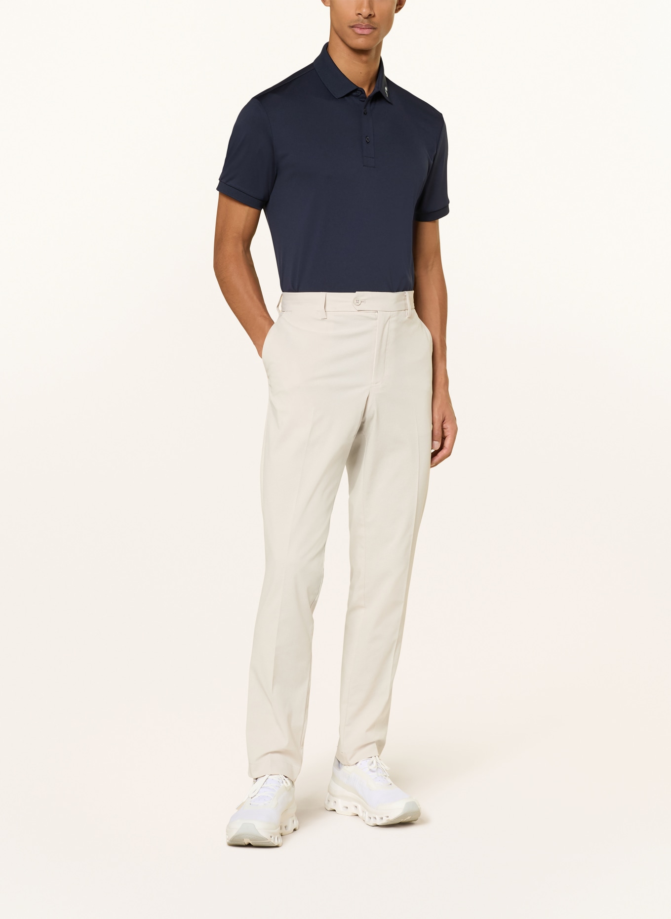 J.LINDEBERG Functional polo shirt: DARK BLUE