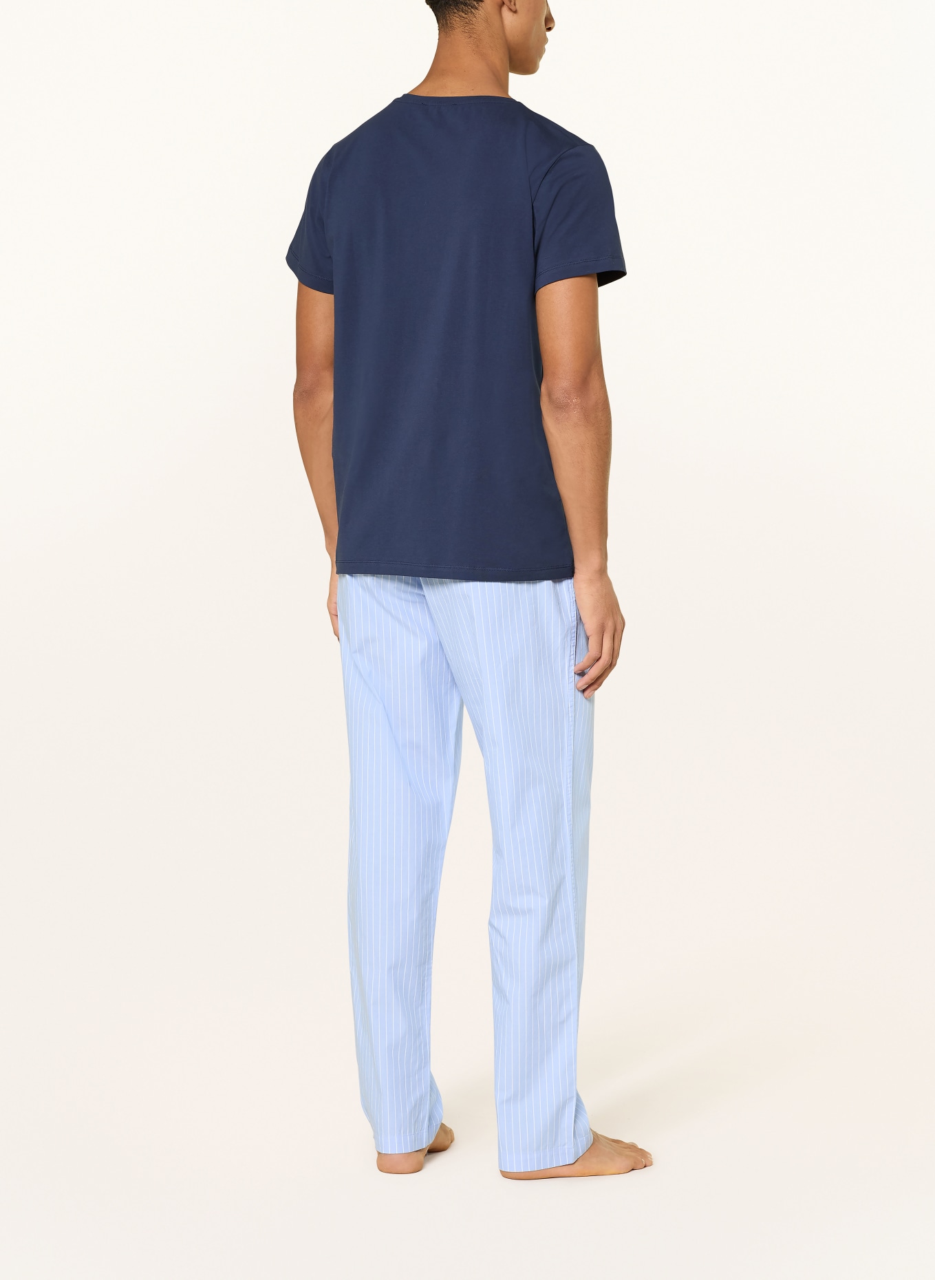 STROKESMAN'S Schlafhose: HELLBLAU / WEISS