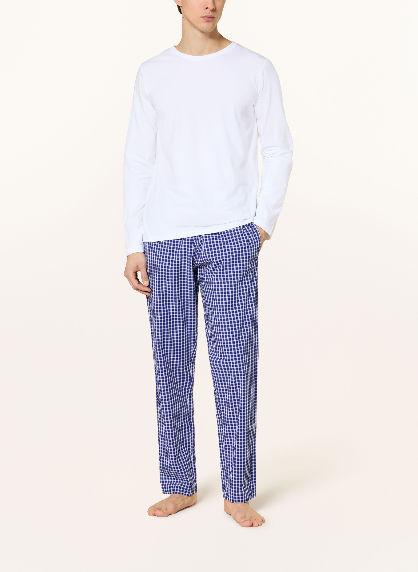 STROKESMAN'S Schlafhose: BLAU / WEISS