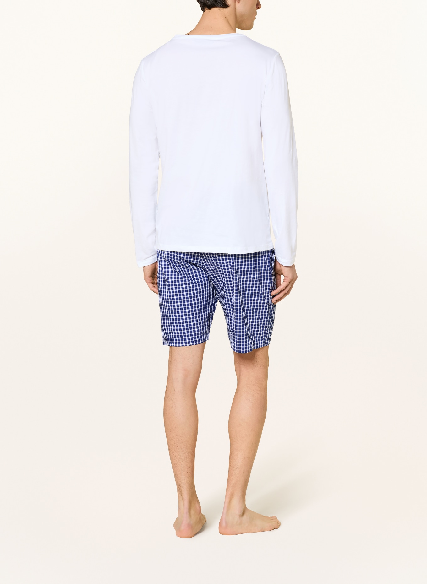 STROKESMAN'S sleep shorts: BLUE / WHITE