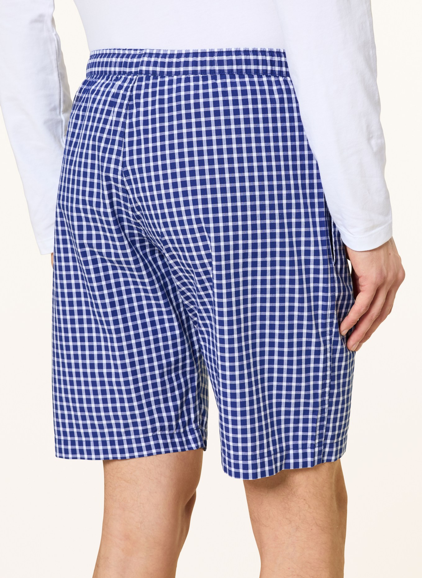 STROKESMAN'S sleep shorts: BLUE / WHITE