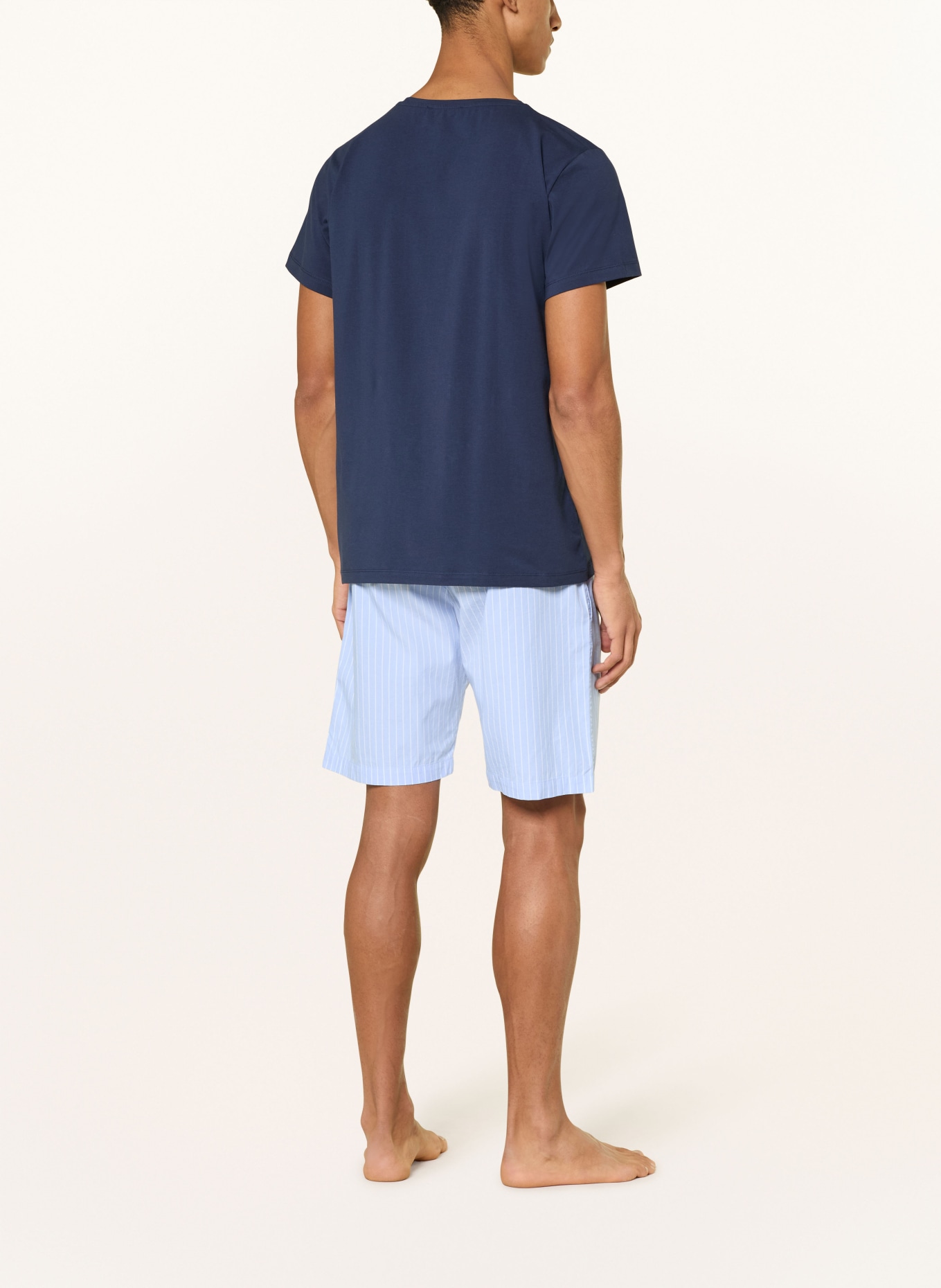 STROKESMAN'S Schlafshorts: HELLBLAU / WEISS