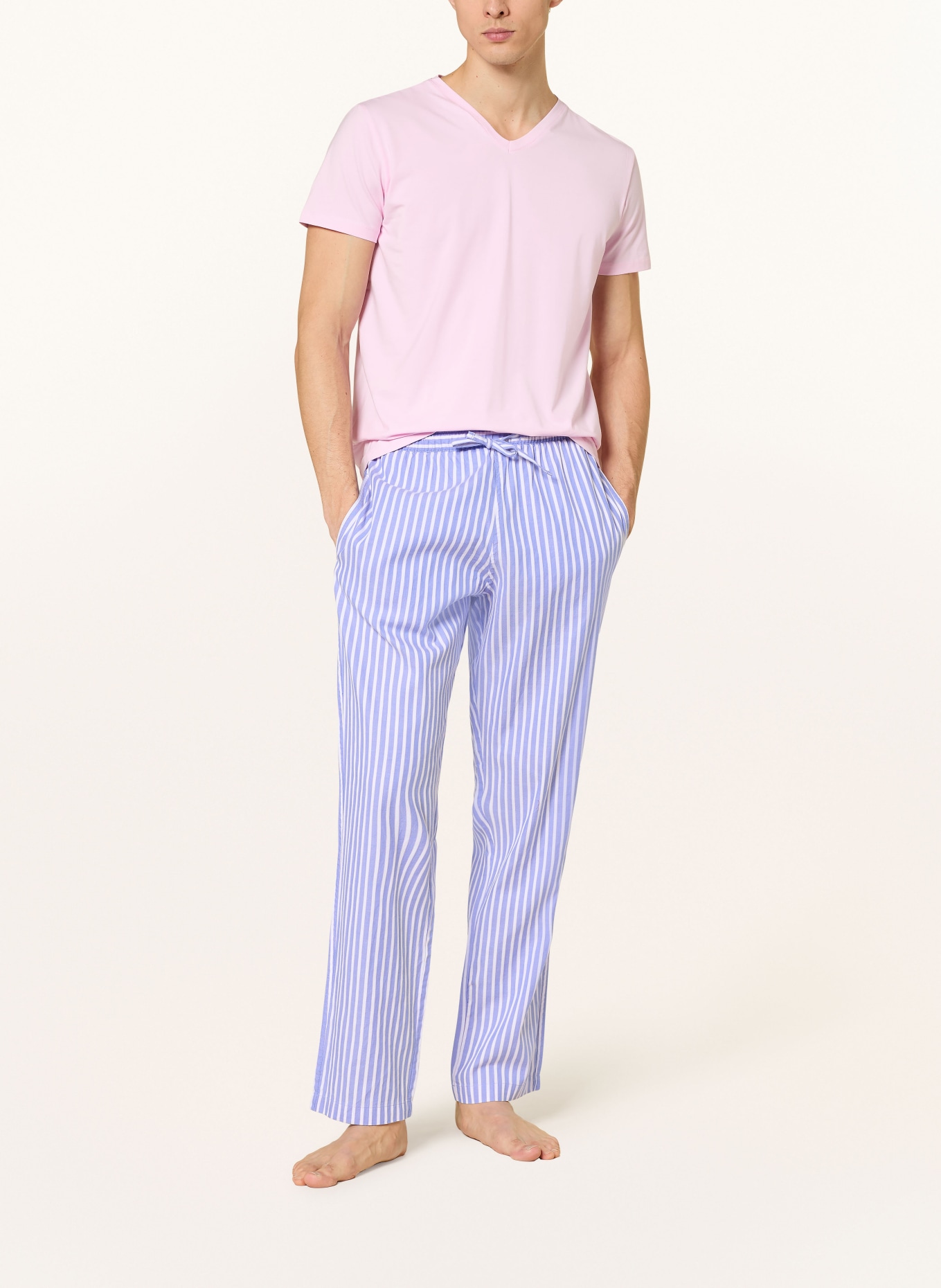 STROKESMAN'S sleep pants: BLUE / WHITE