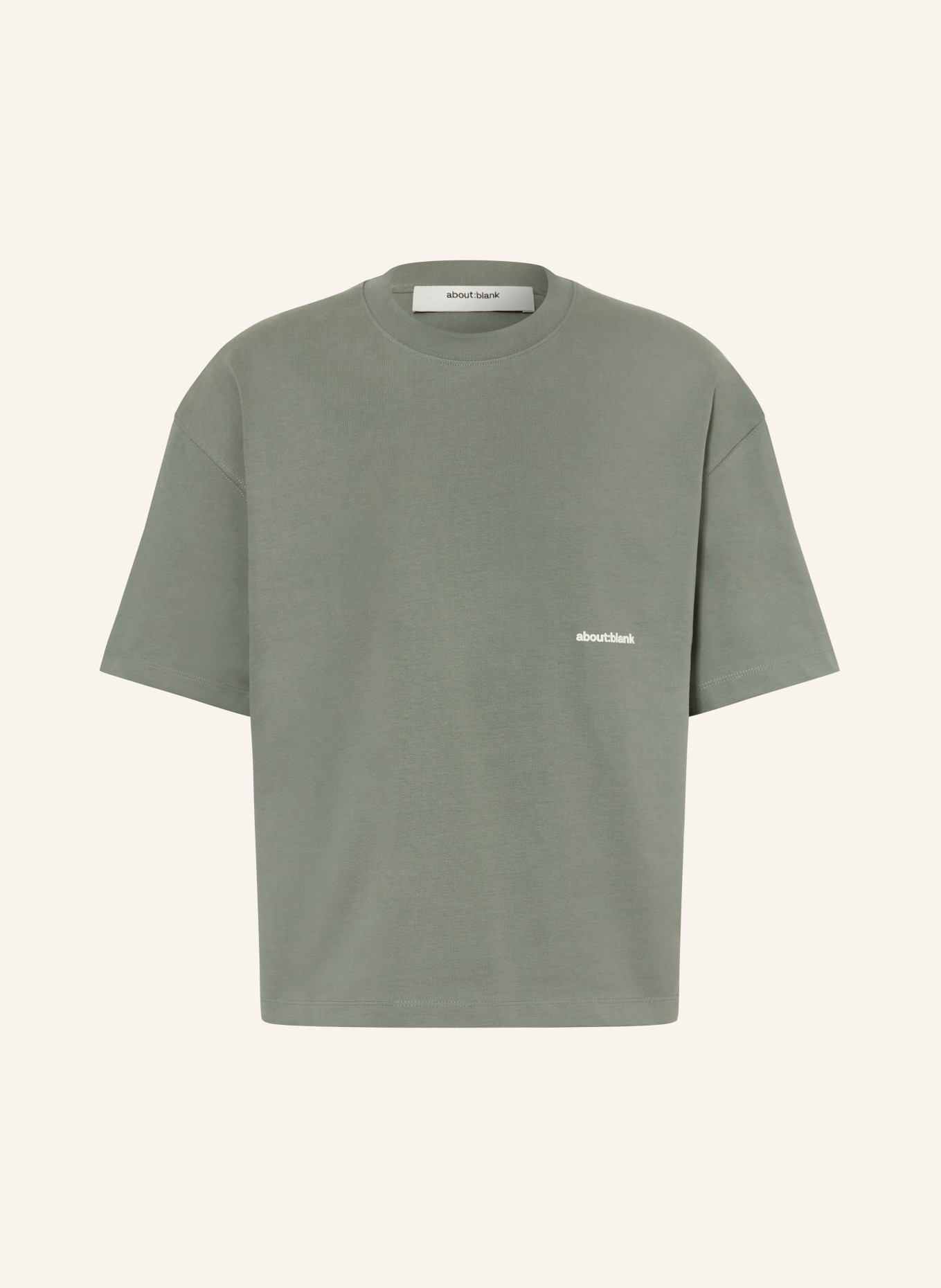 about:blank T-Shirt: GRÜN / ECRU