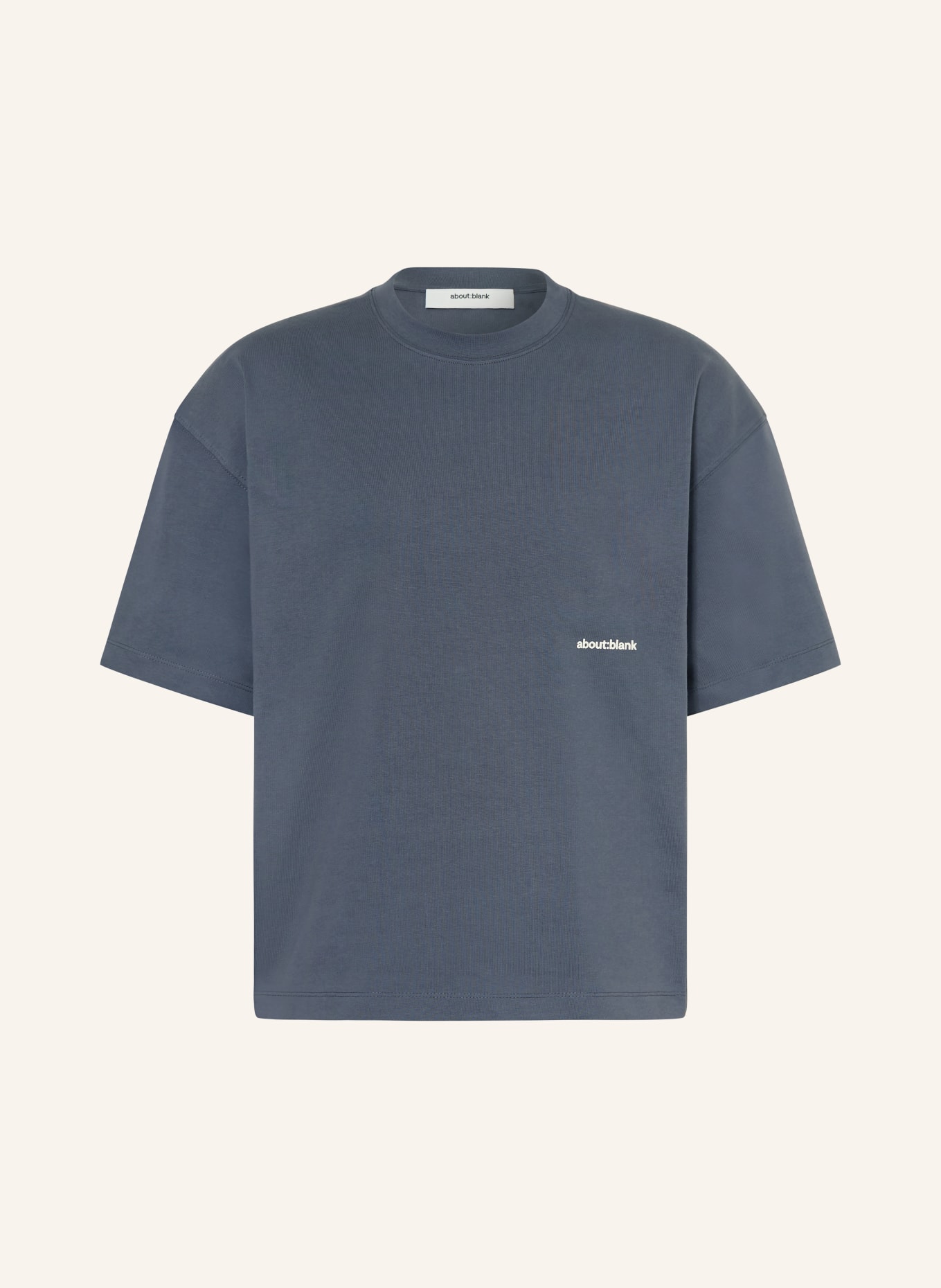 about:blank T-Shirt: DUNKELBLAU / ECRU