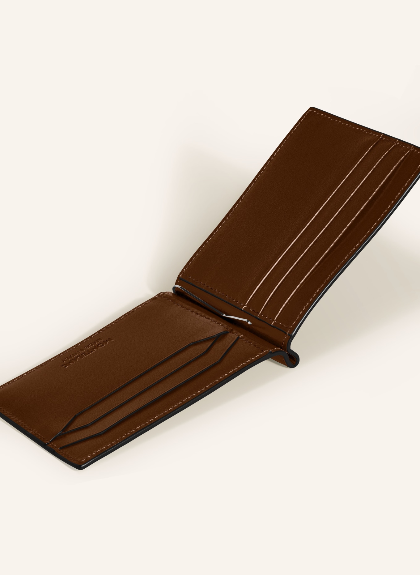 MONTBLANC MEISTERSTÜCK card case with money clip: DARK BROWN