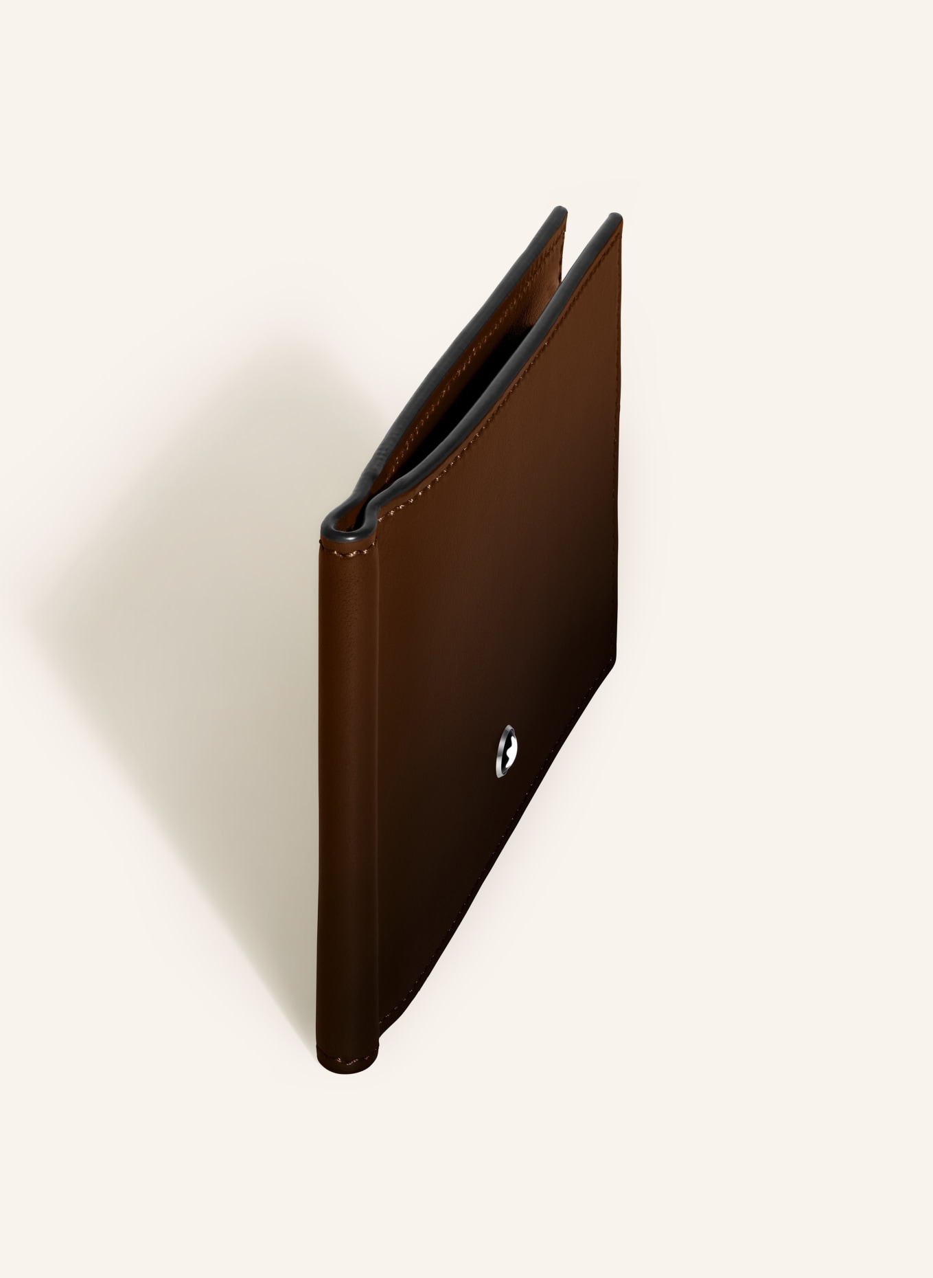 MONTBLANC MEISTERSTÜCK card case with money clip: DARK BROWN